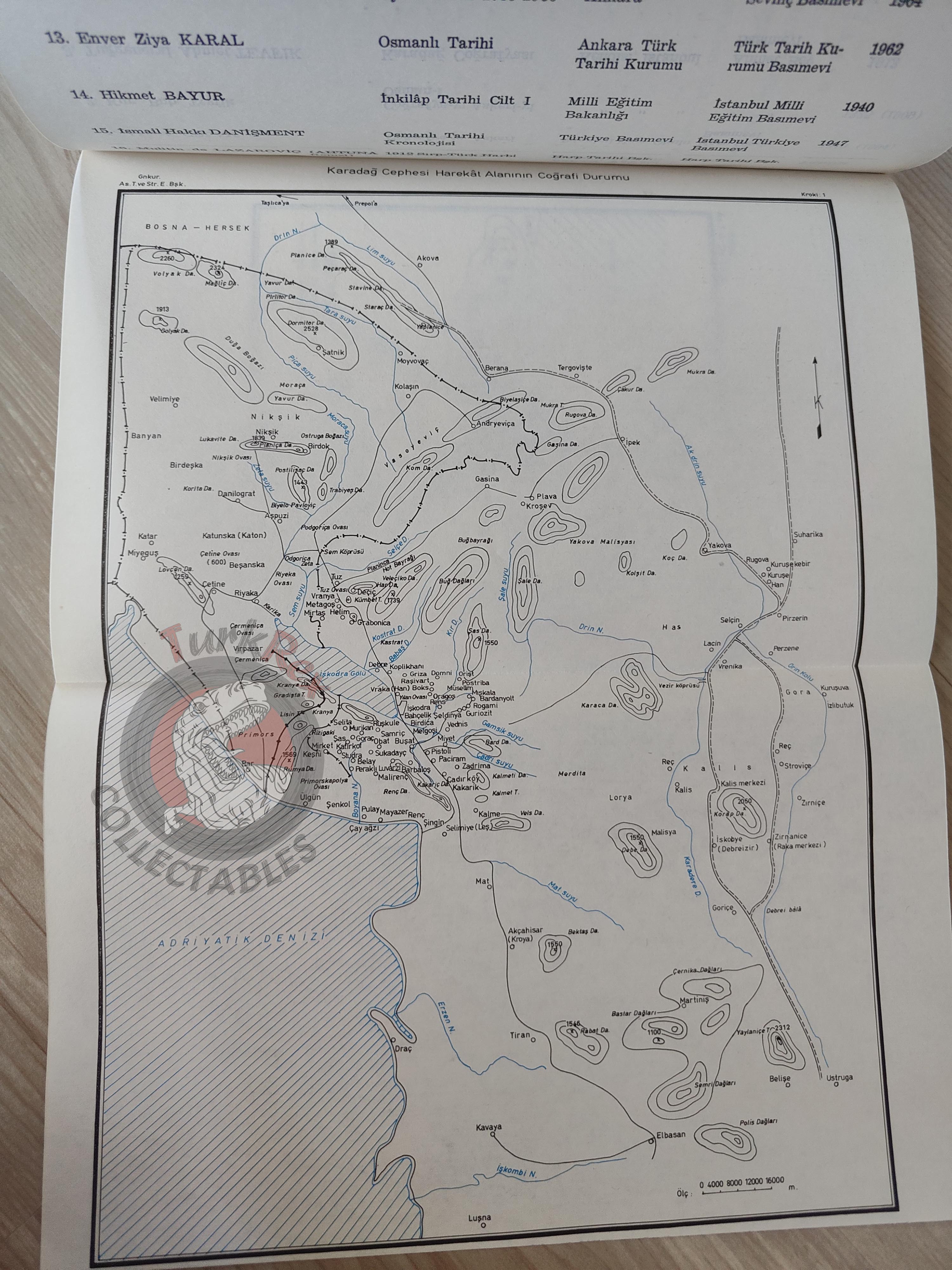 Balkan War Western Army Montenegro Front 1980 Turkish Book Military Ottoman Empire Maps