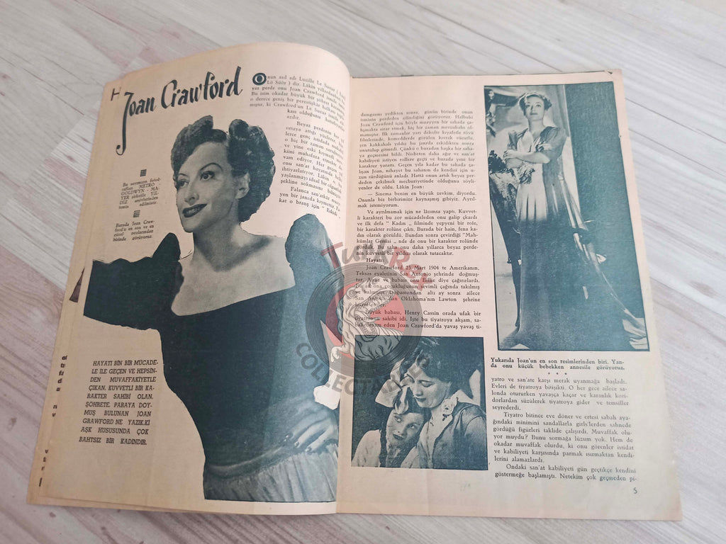 Yıldız 1941 Joan Crawford Special Issue Turkish Magazine Turkey Bio