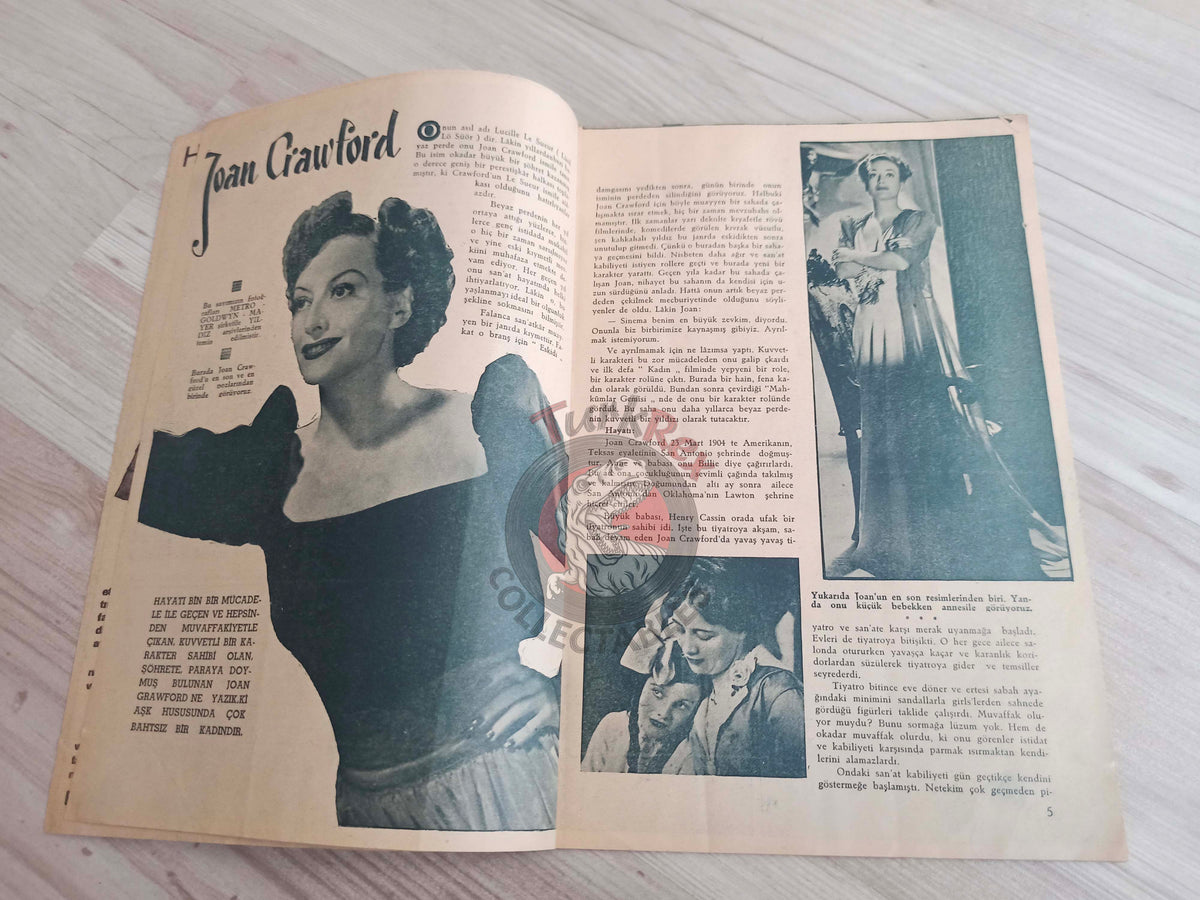 Yıldız 1941 Joan Crawford Special Issue Turkish Magazine Turkey Bio