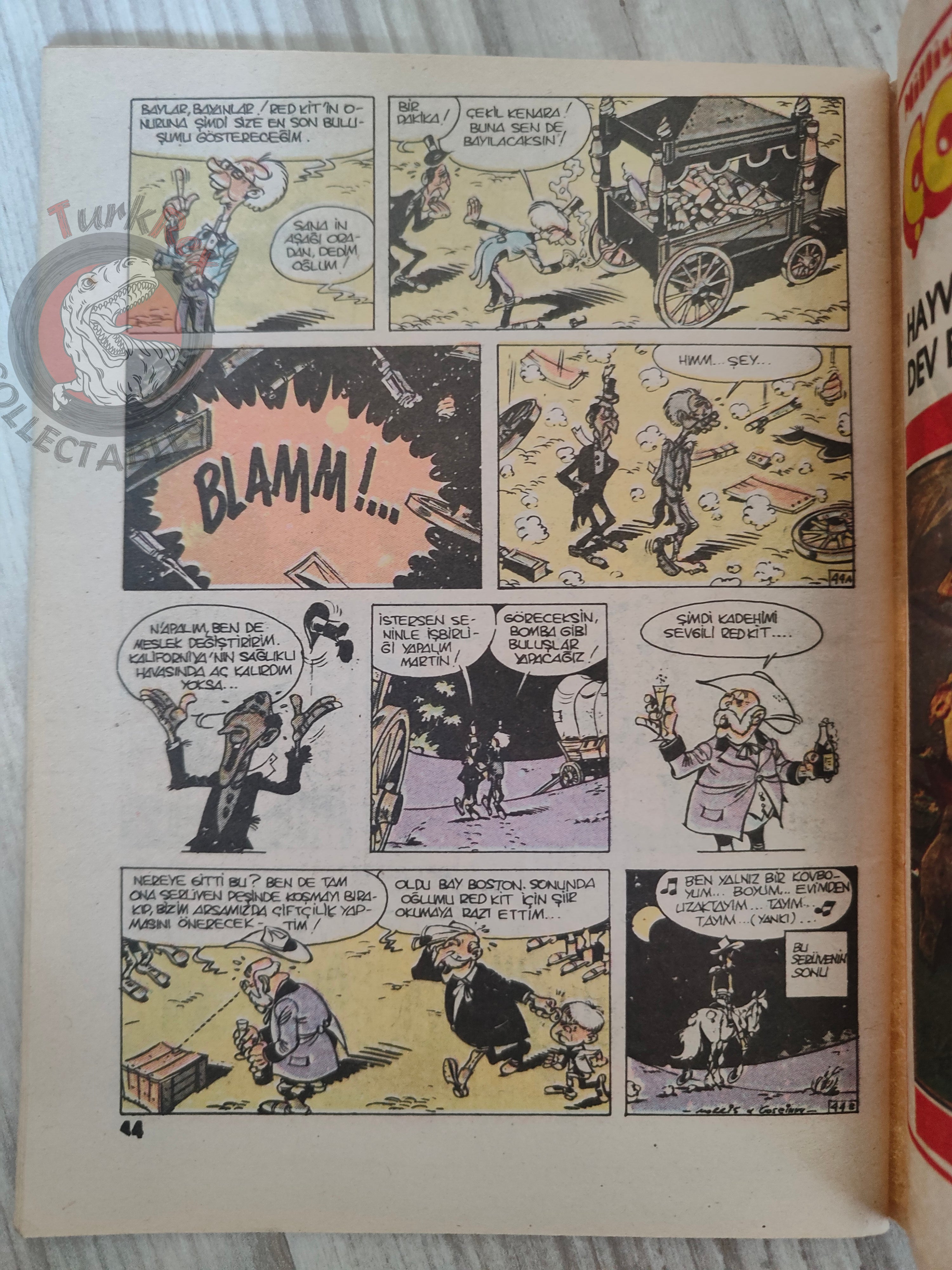 Lucky Luke #41 La Caravane 1989 Turkish Comic Turkey