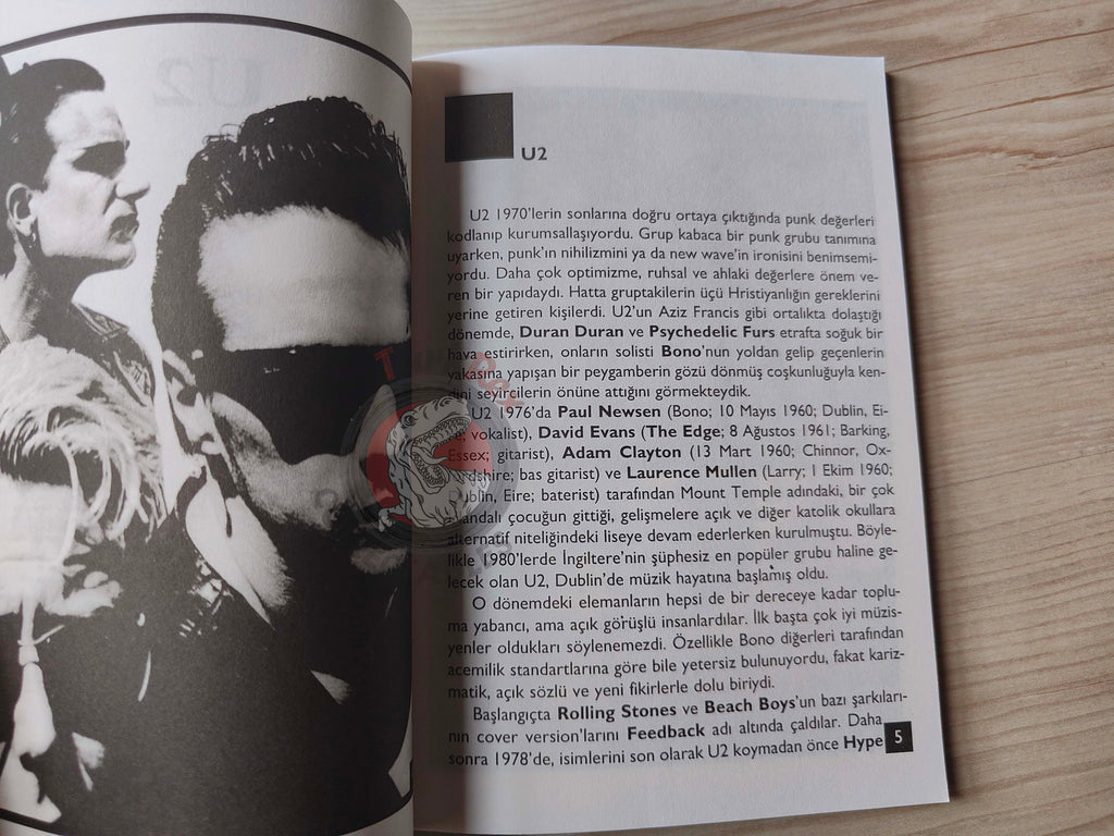 U2 Biography Book 1997 1st by Turkish Writer Book Turkey