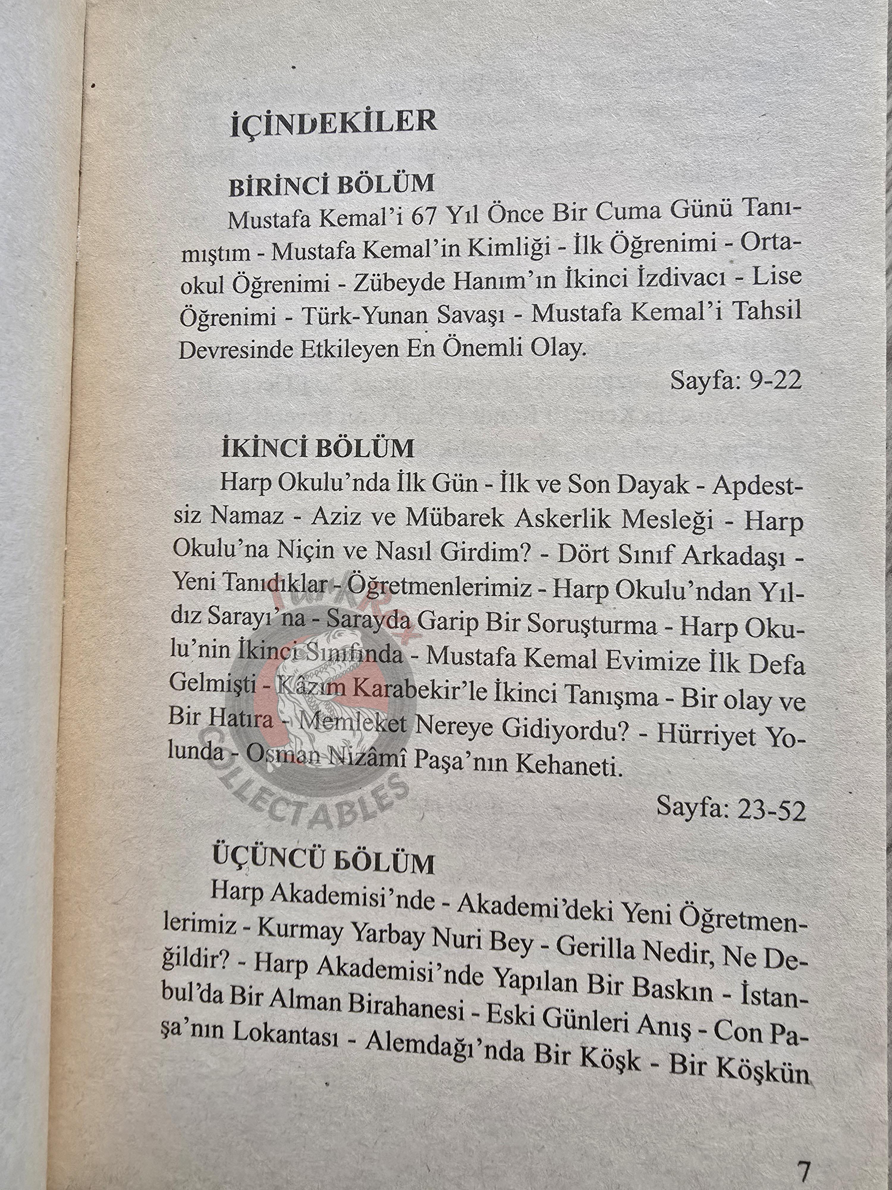 Ali Fuat Cebesoy – Atatürk, My Classmate 1997 Turkish Book Turkey