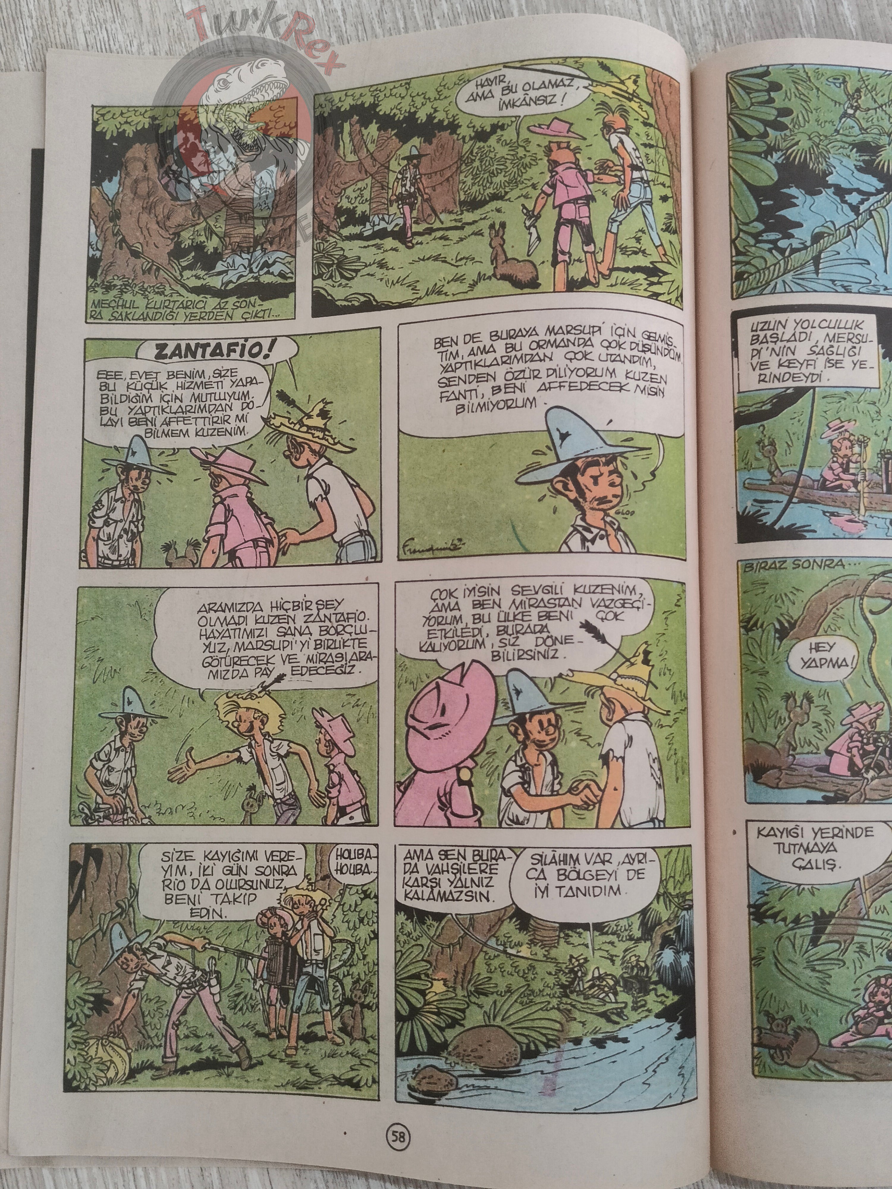 Spirou & Fantasio #8 Les voleurs du marsupilami 1989 Turkish Comic Turkey