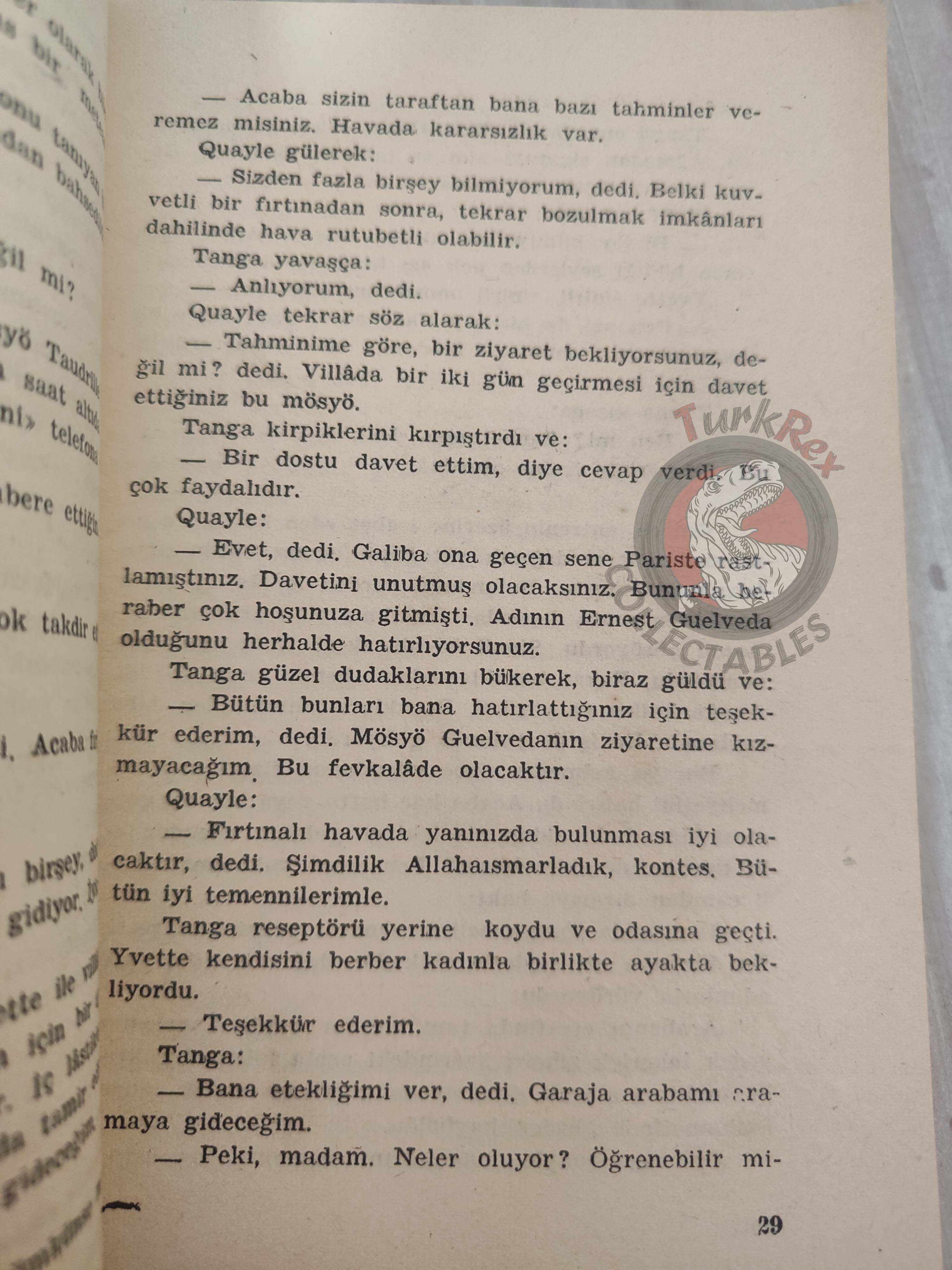 Peter Cheyney – Dark Interlude 1954 1st Turkish Book Turkey