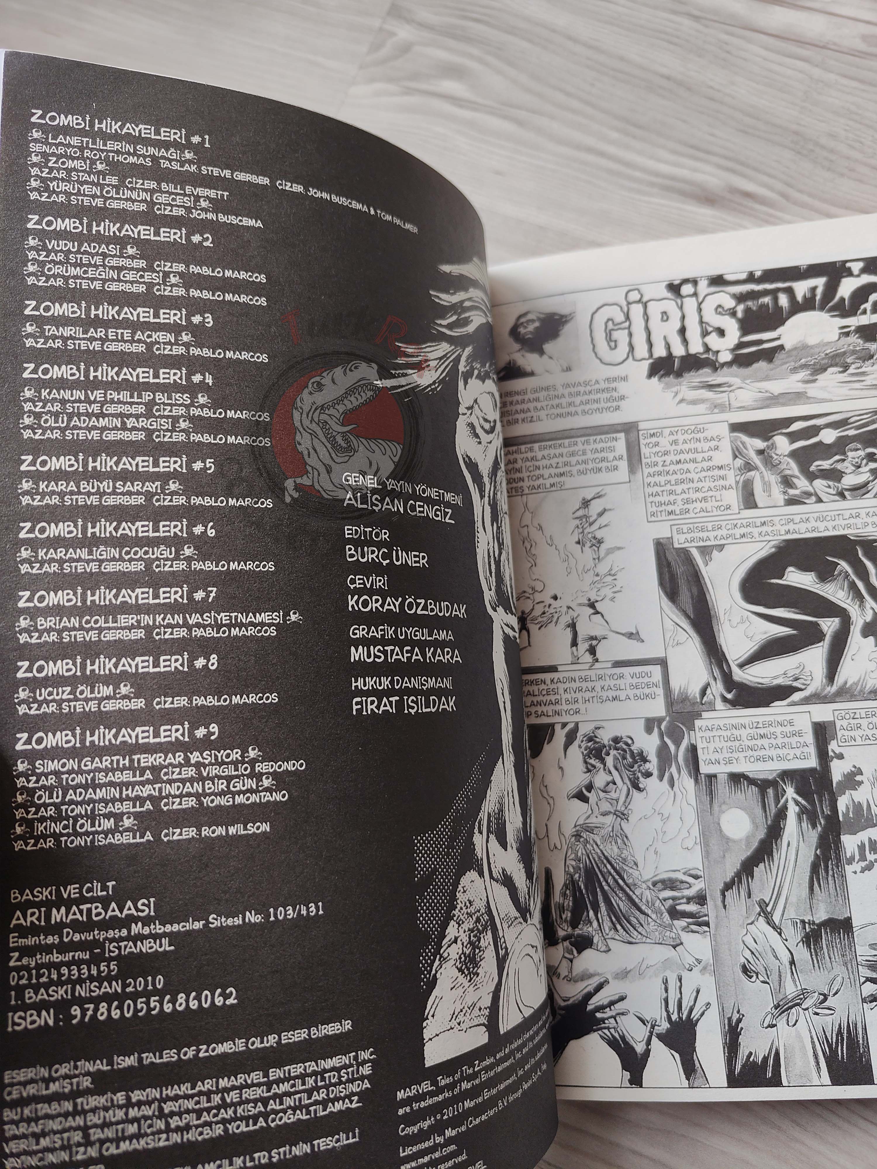 Tales of the Zombie Issue #1 to #9 2010 Turkish Comic Turkey Essential