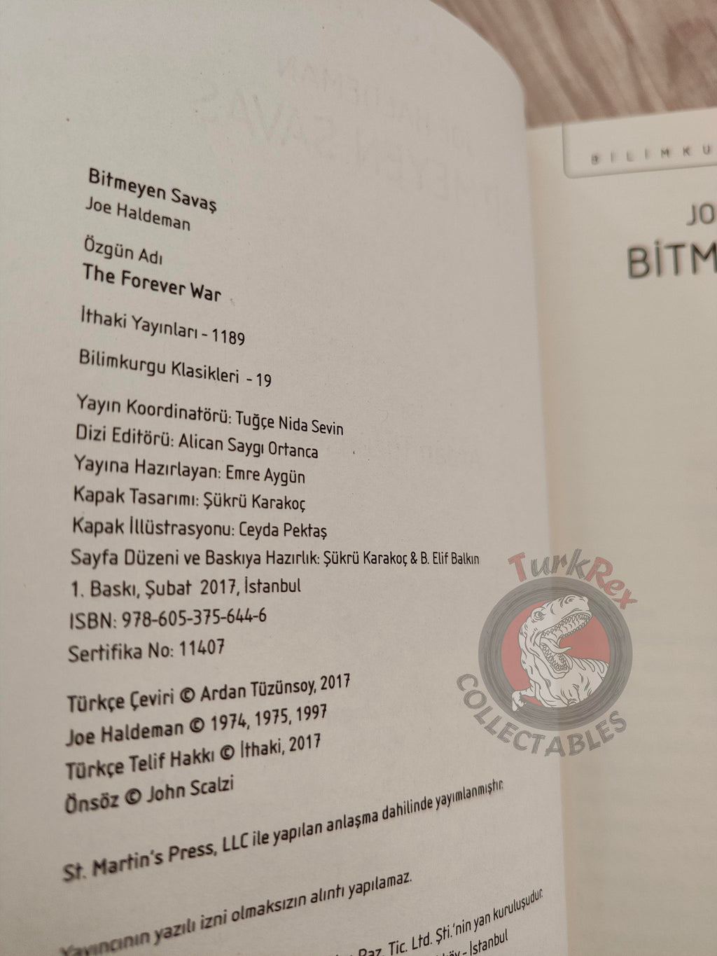 Joe Haldeman  – The Forever War 2017 1st Turkish Book Turkey