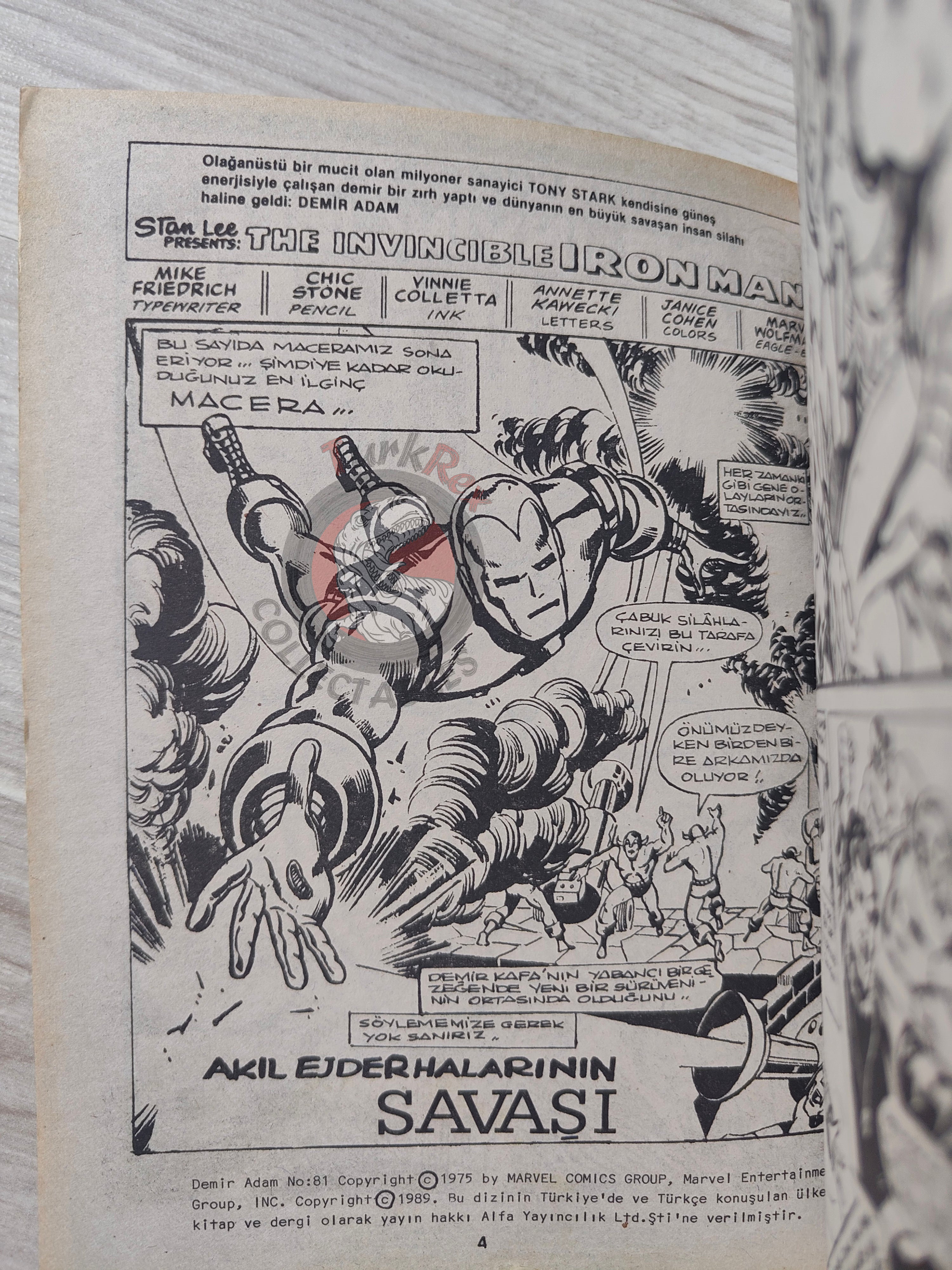 Iron Man #4 Demir Adam 1989 Turkish Comic Turkey #81 #82 #83 #84