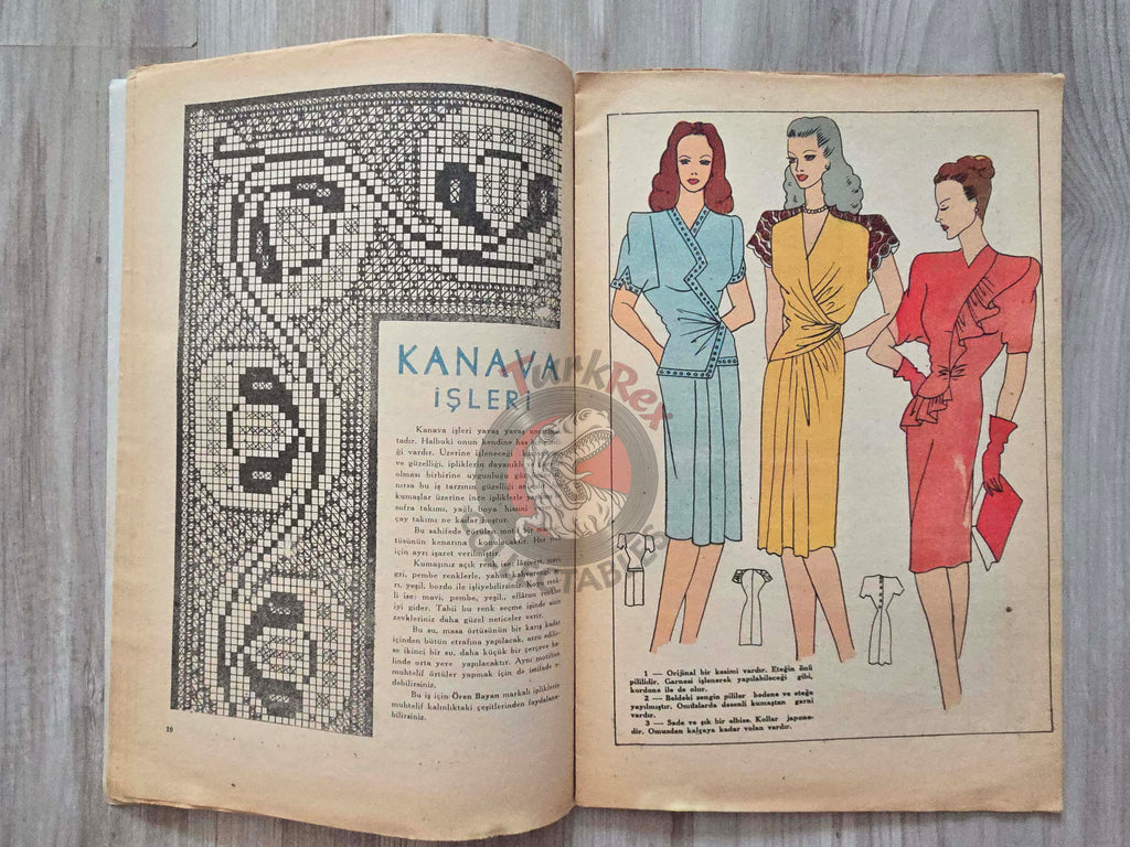 Ev-İş 1947 Sewing Tailoring Turkish Mag Turkey Textile Fashion Women