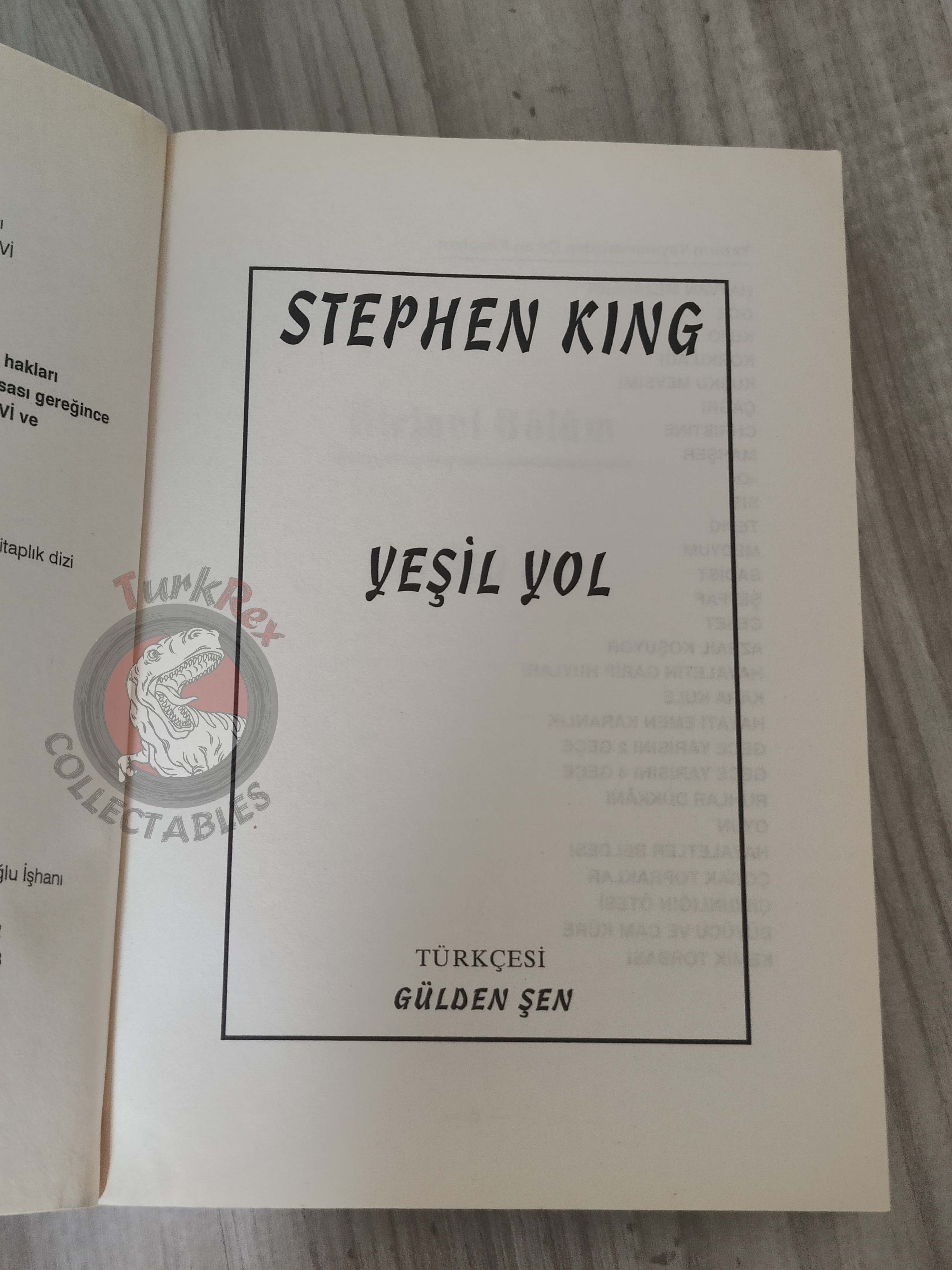 Stephen King – The Green Mile 2000 Turkish Book Turkey