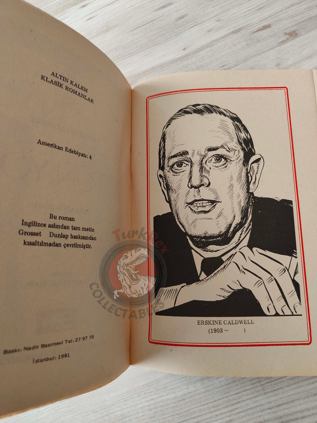 Erskine Caldwell – Tobacco Road 1981 Turkish Book Turkey