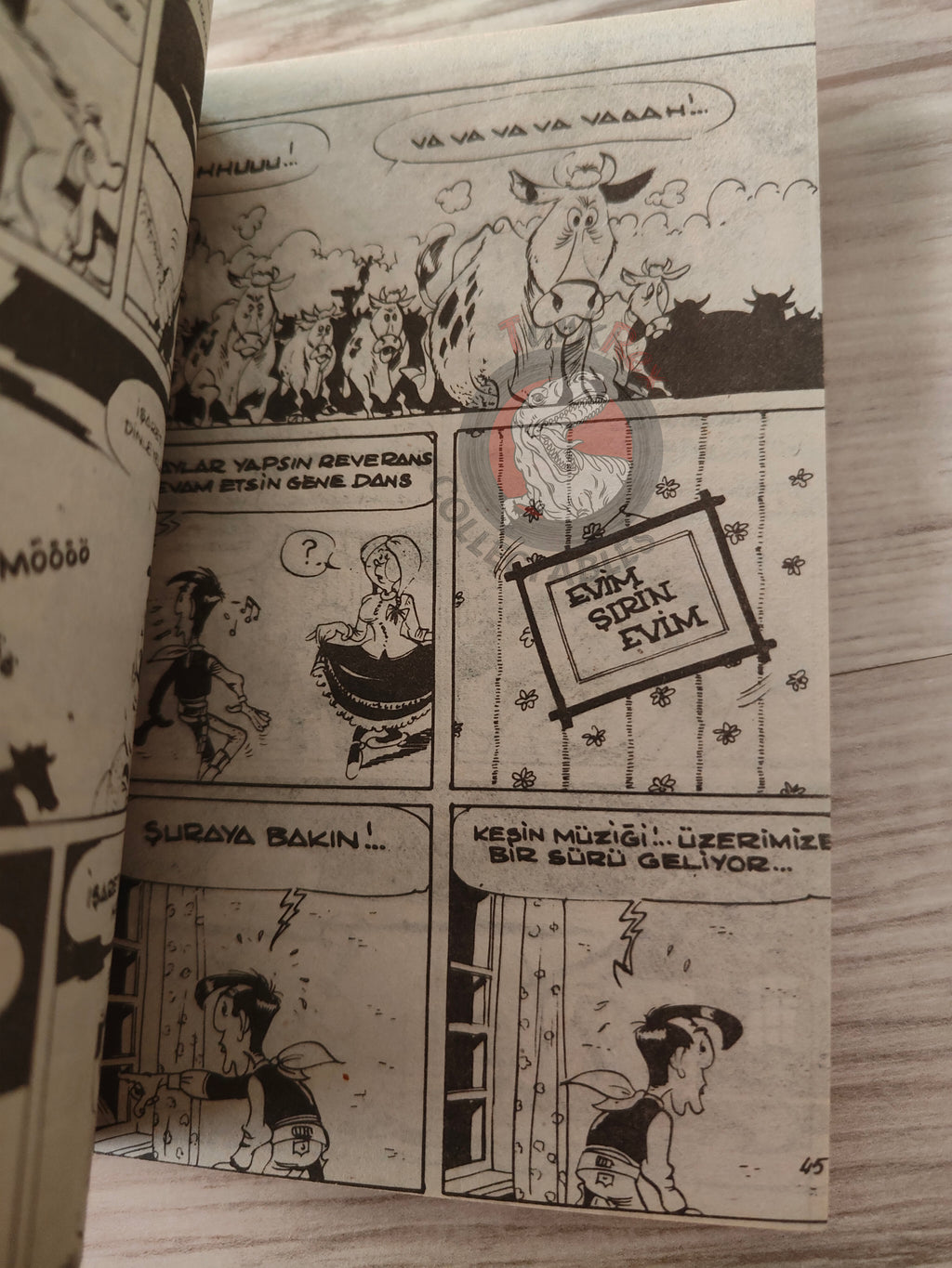Lucky Luke - Des barbelés sur la prairie 1980s Turkish Comic Turkey