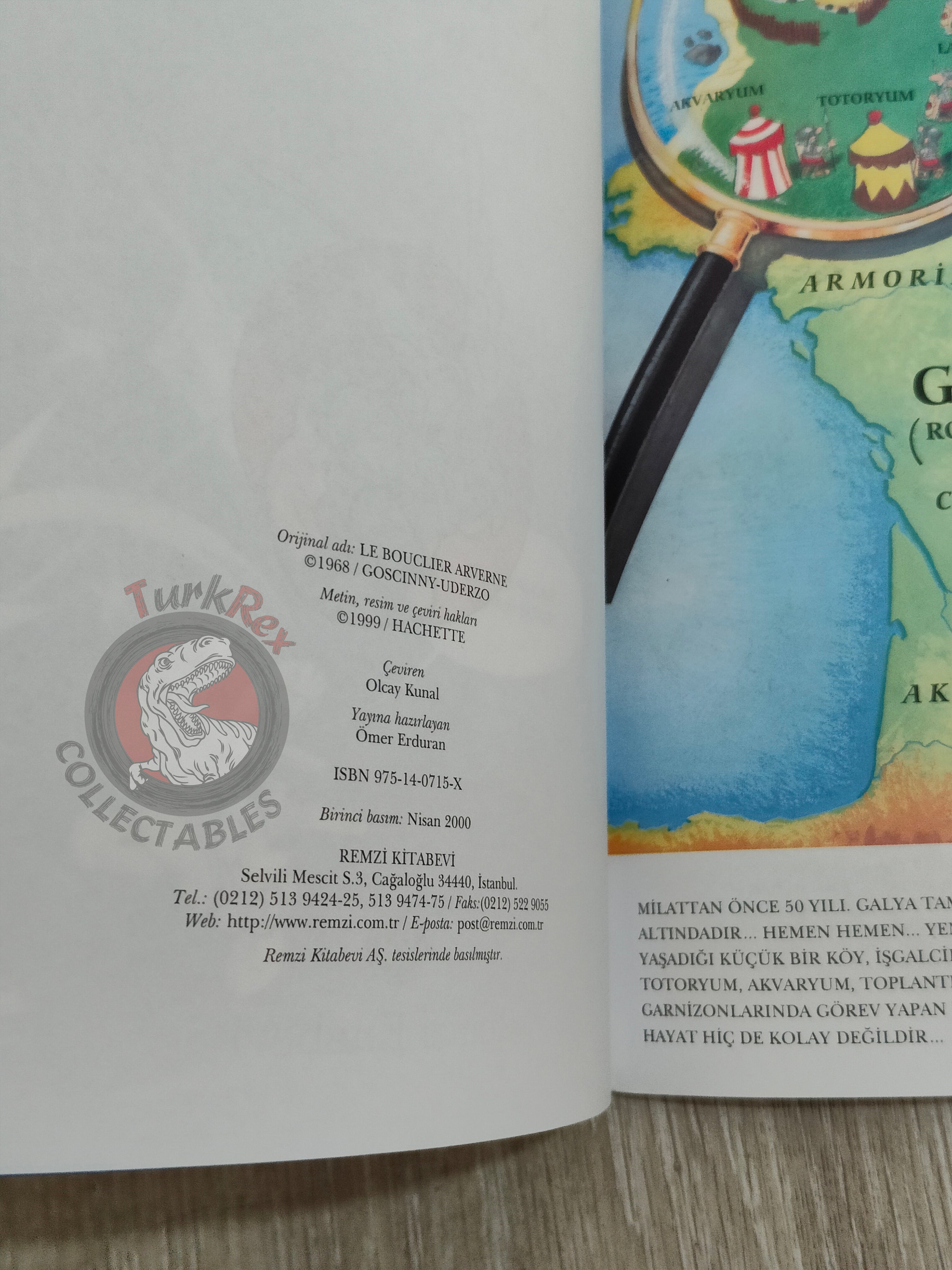 Asterix – Asterix and the Chieftain’s Shield 2000 1st Edition Turkish Edition Comic Turkey