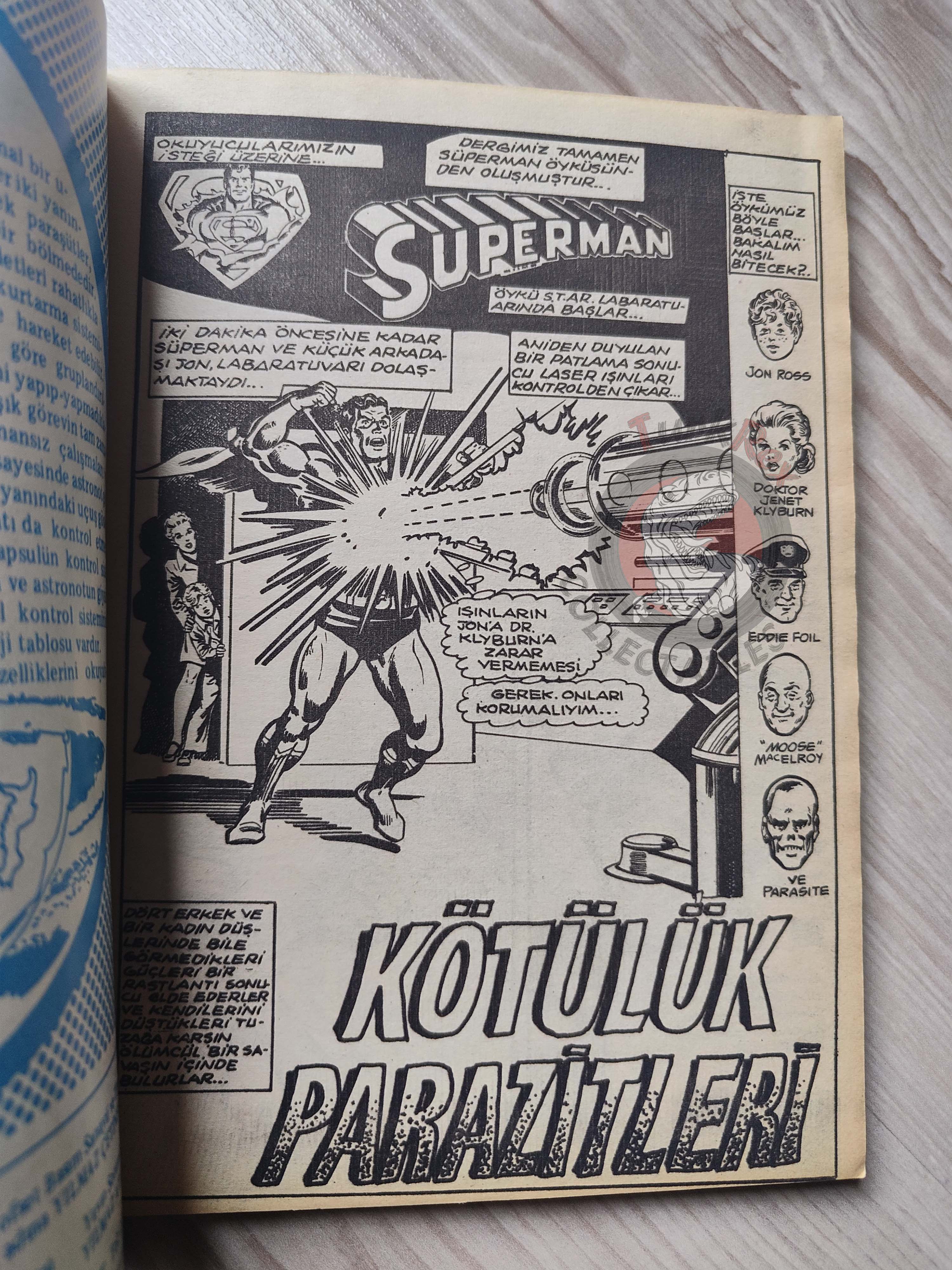 Superman Vol #5 1980s Turkish Comic Turkey #304 #305 #306