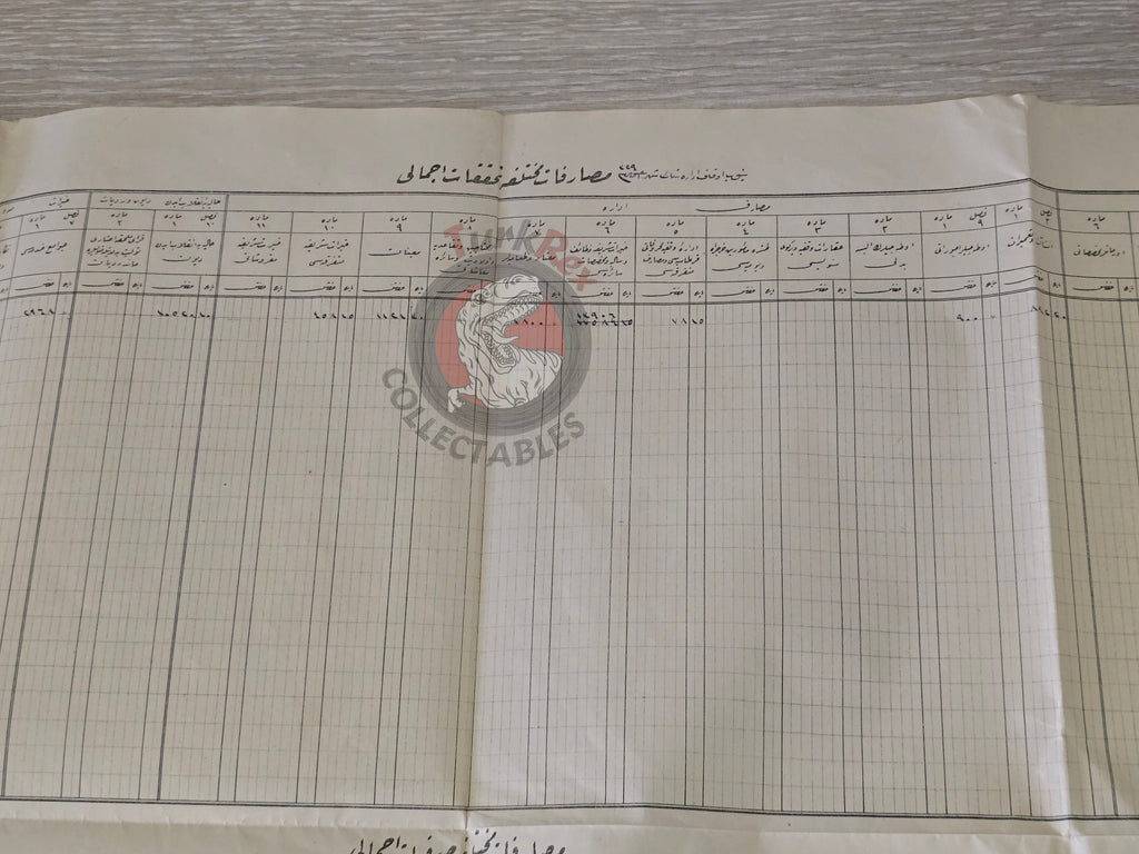 Sinop Waqf Administration Expenditure Report 1913 Ottoman Empire Document