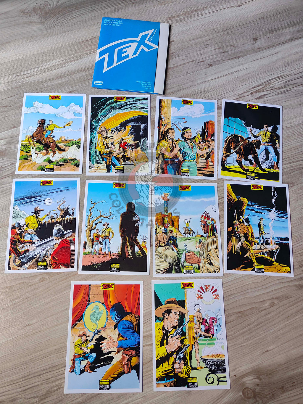Tex – Claudio Villa Collector Postcard Set Turkish Comic Turkey Bonelli Willer