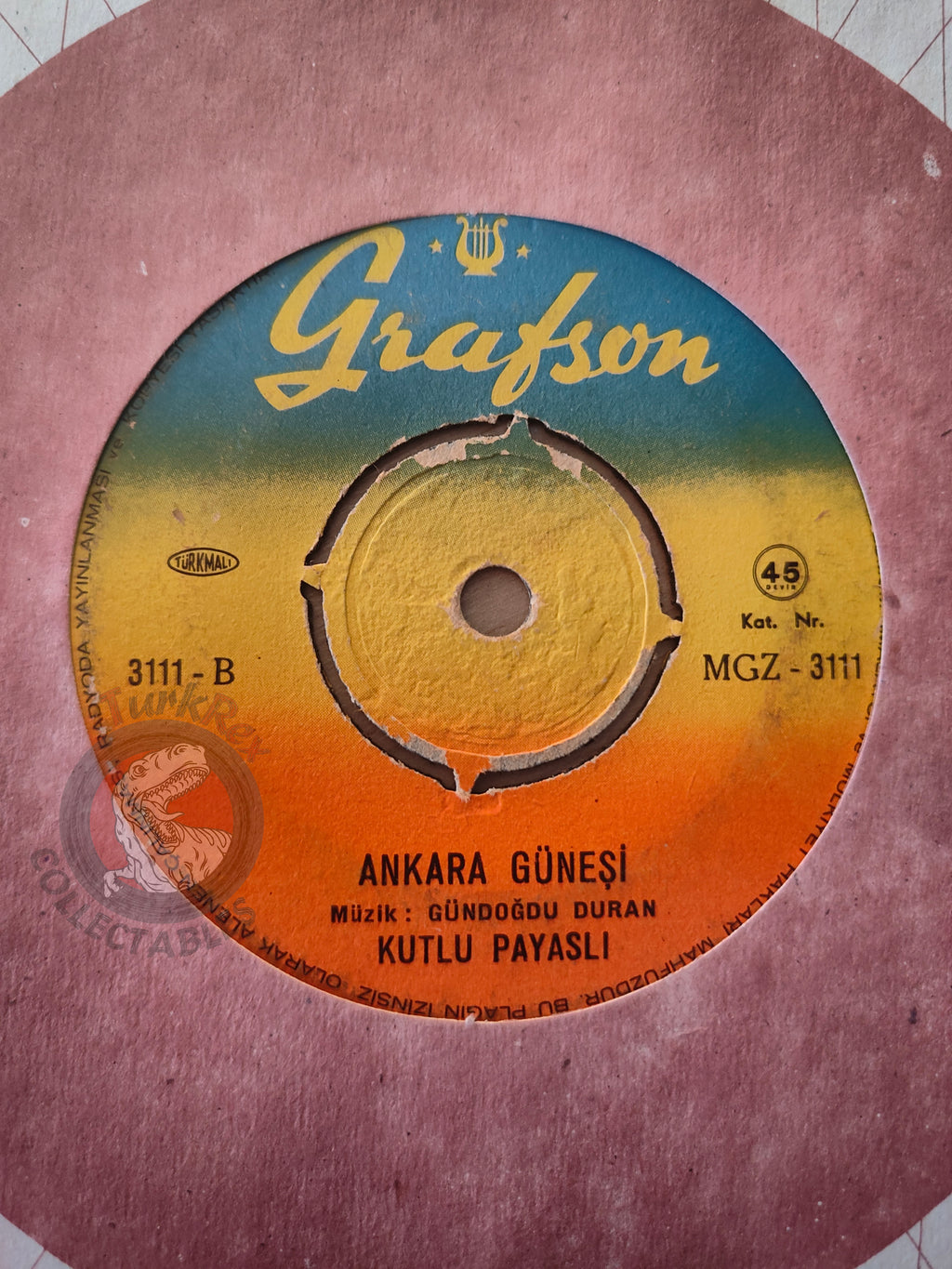 Kutlu Payaslı – Ay Geçer Yıl Geçer 7" Turkish Pressing Vinyl Turkey Edition