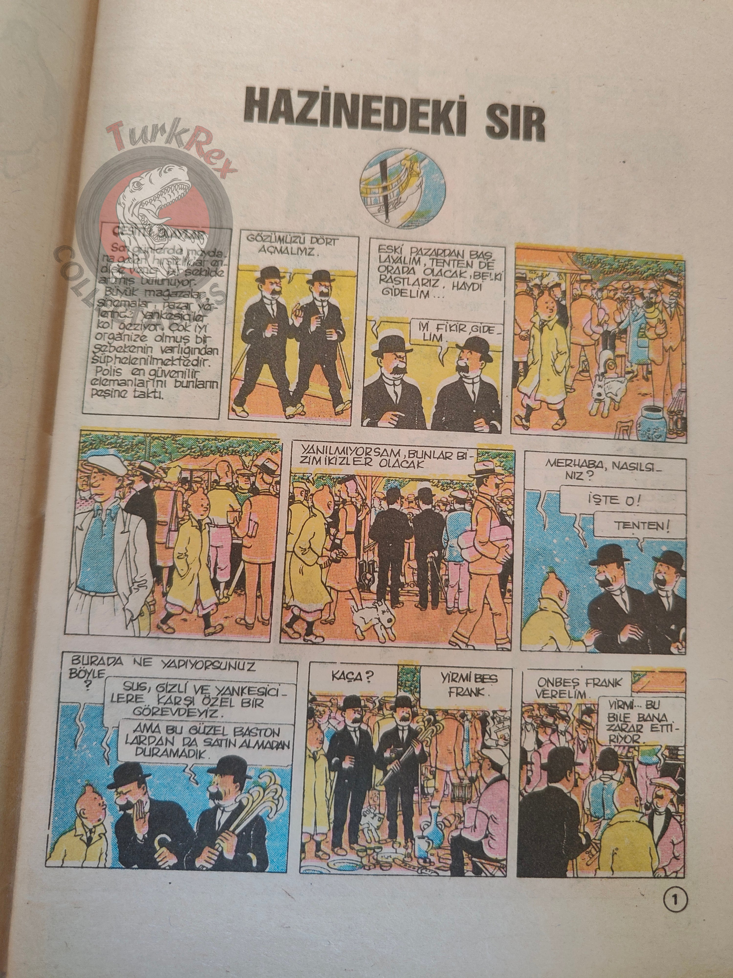 Tintin – The Secret Of The Unicorn 1989 Turkish Edition Comic Turkey