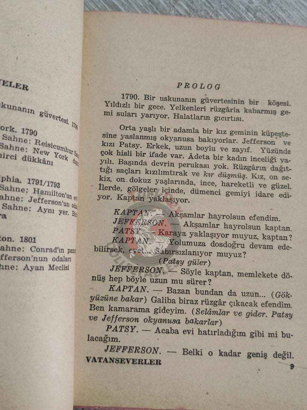 Sidney Kingsley – The Patriots 1956 1st Turkish Book Turkey