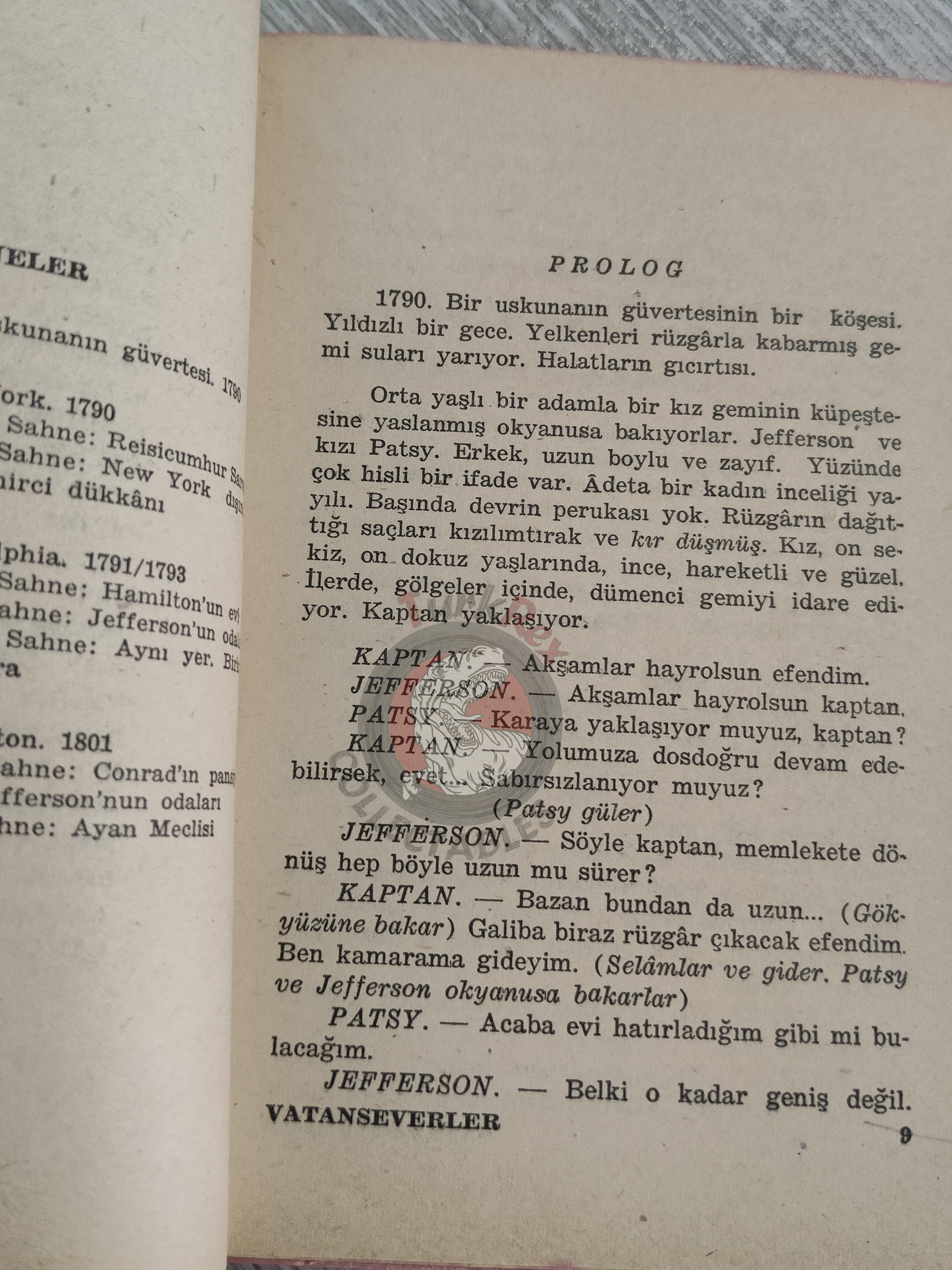 Sidney Kingsley – The Patriots 1956 1st Turkish Book Turkey