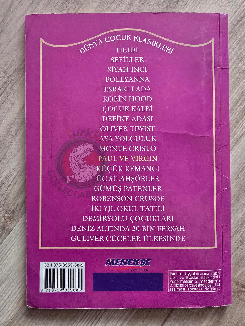 Bernardin de Saint-Pierre – Paul et Virginie 1997 Turkish Book Turkey