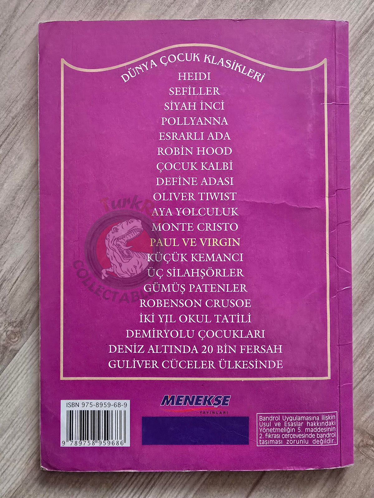 Bernardin de Saint-Pierre – Paul et Virginie 1997 Turkish Book Turkey