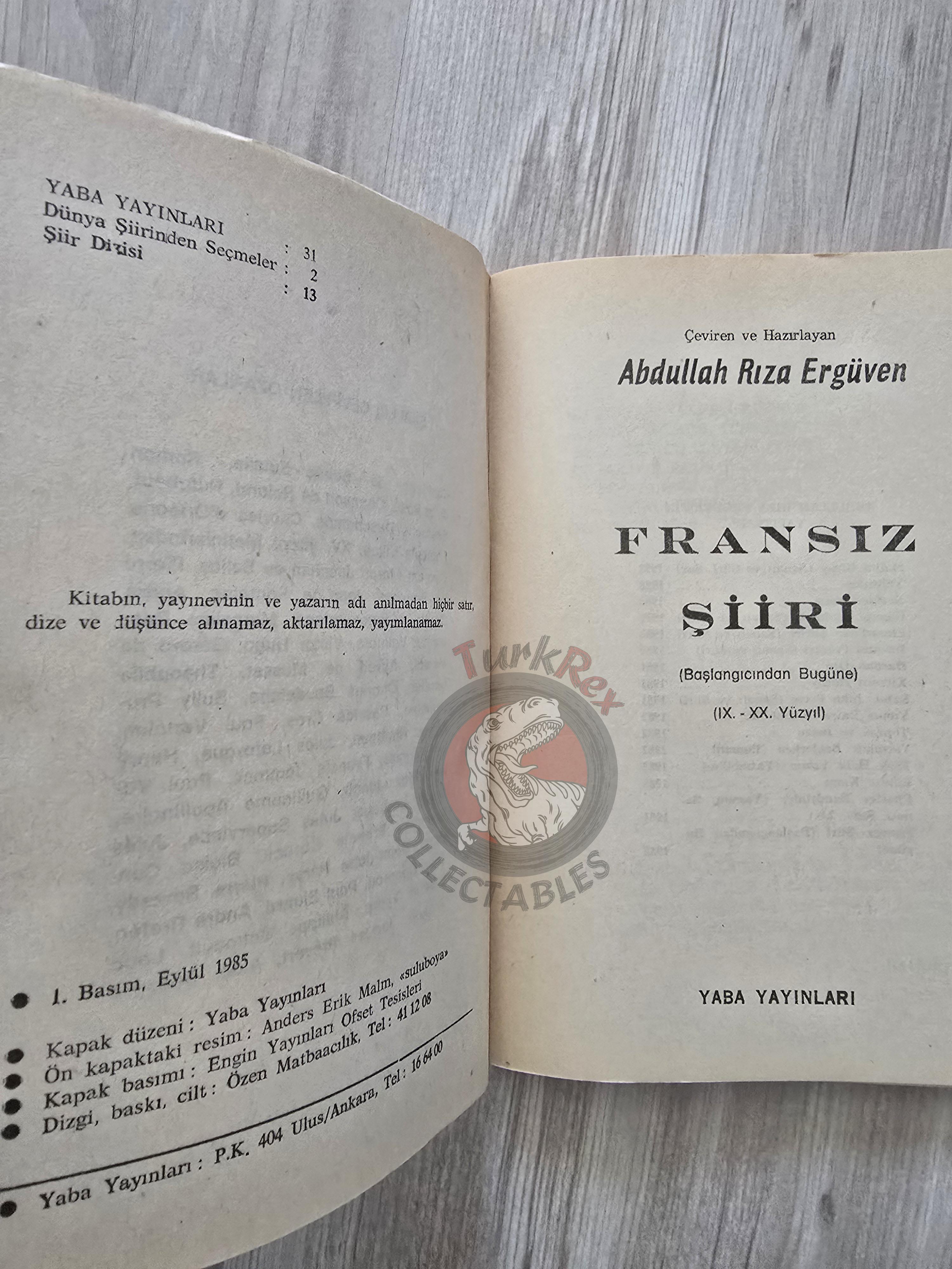 French Poetry 1985 Turkish Book France Cantilène de Sainte-Eulalie François Villon
