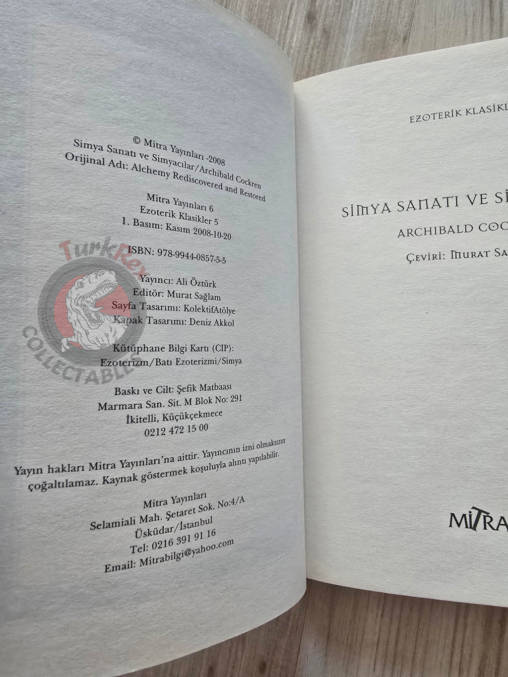 Archibald Cockren – Alchemy Rediscovered And Restored 2008 Turkish Book Turkey