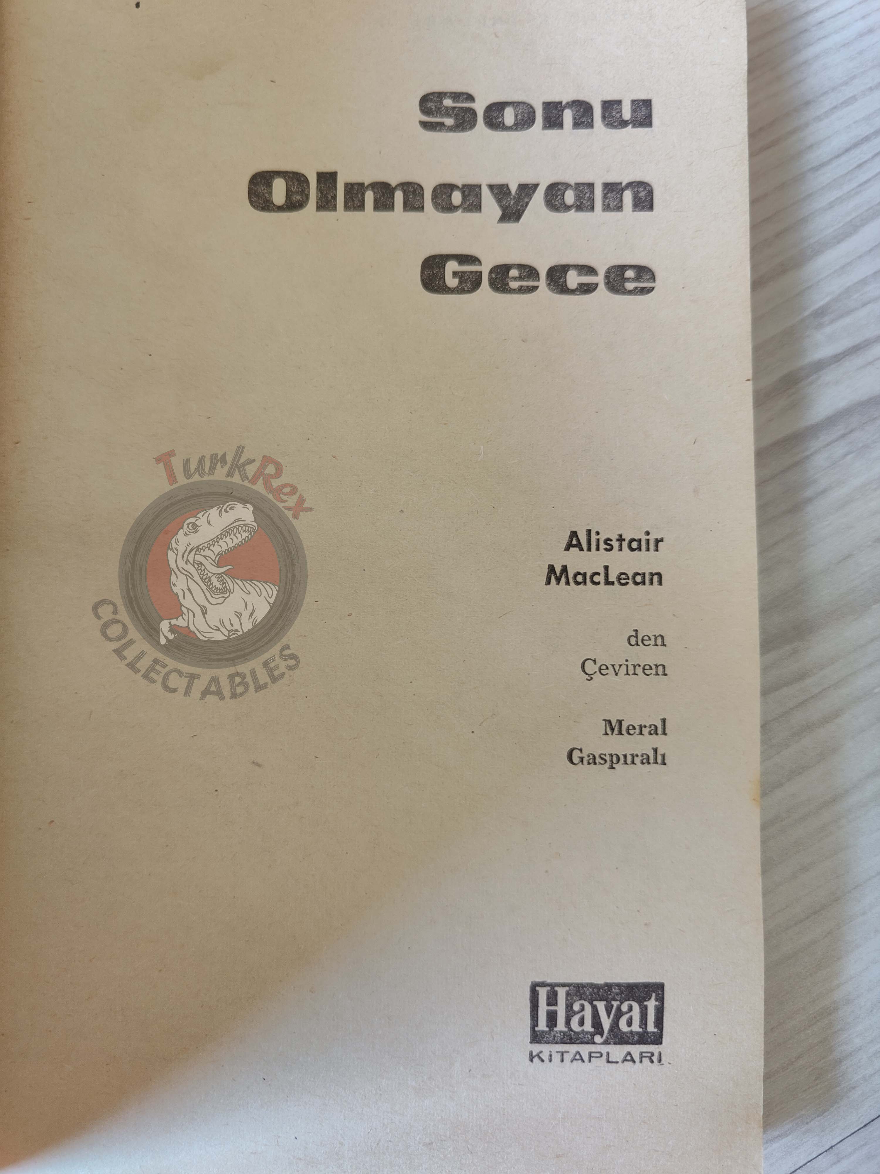 Alistair MacLean – Night Without End 1963 1st Turkish Book Turkey