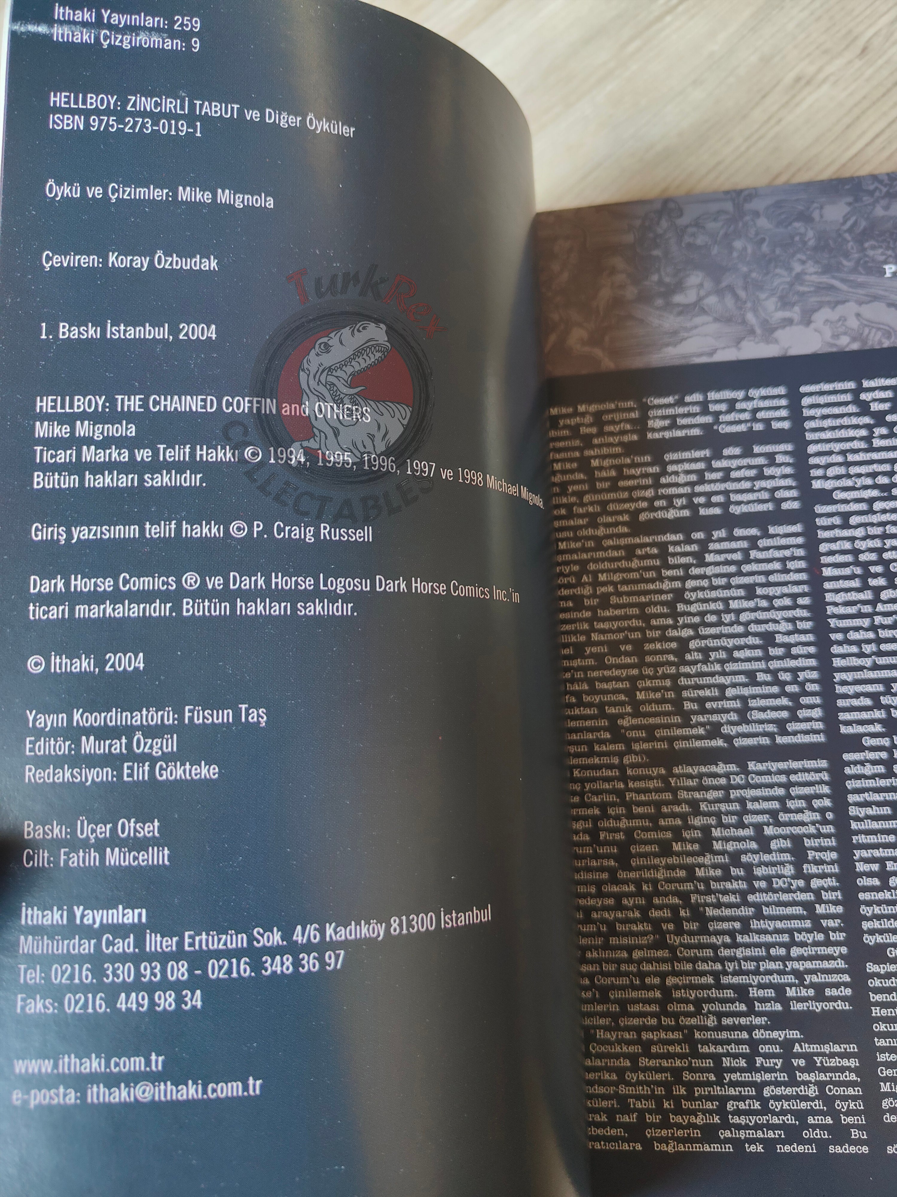 Hellboy – The Chained Coffin and Other Stories 2004 Turkish Comic Turkey 1st