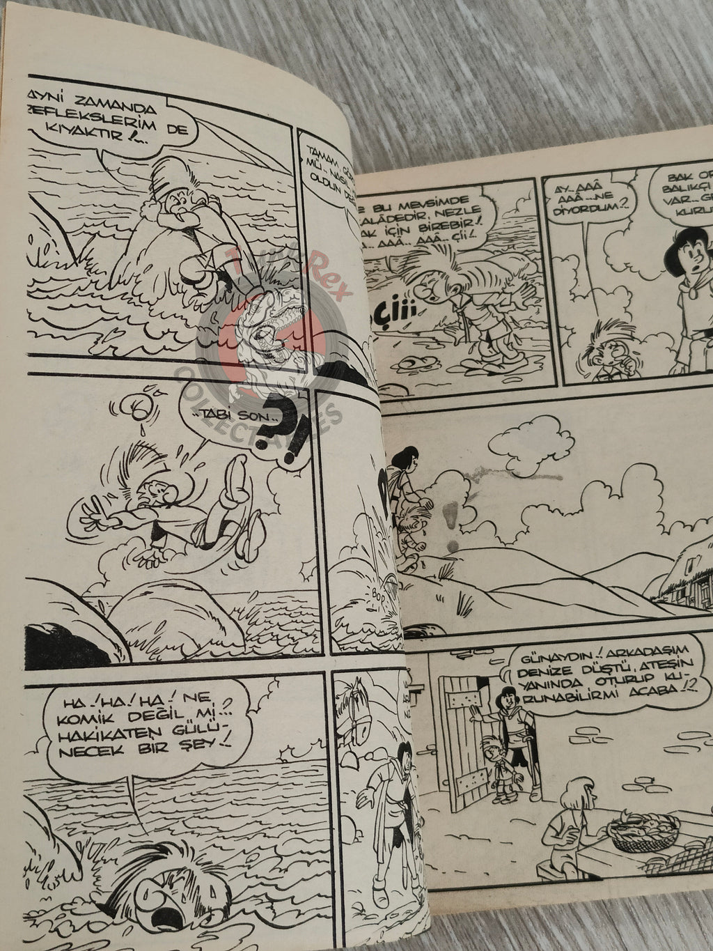Johan et Pirlouit #23 1982 Turkish Comic Turkey Le Serment des Vikings #5 Pinocchio