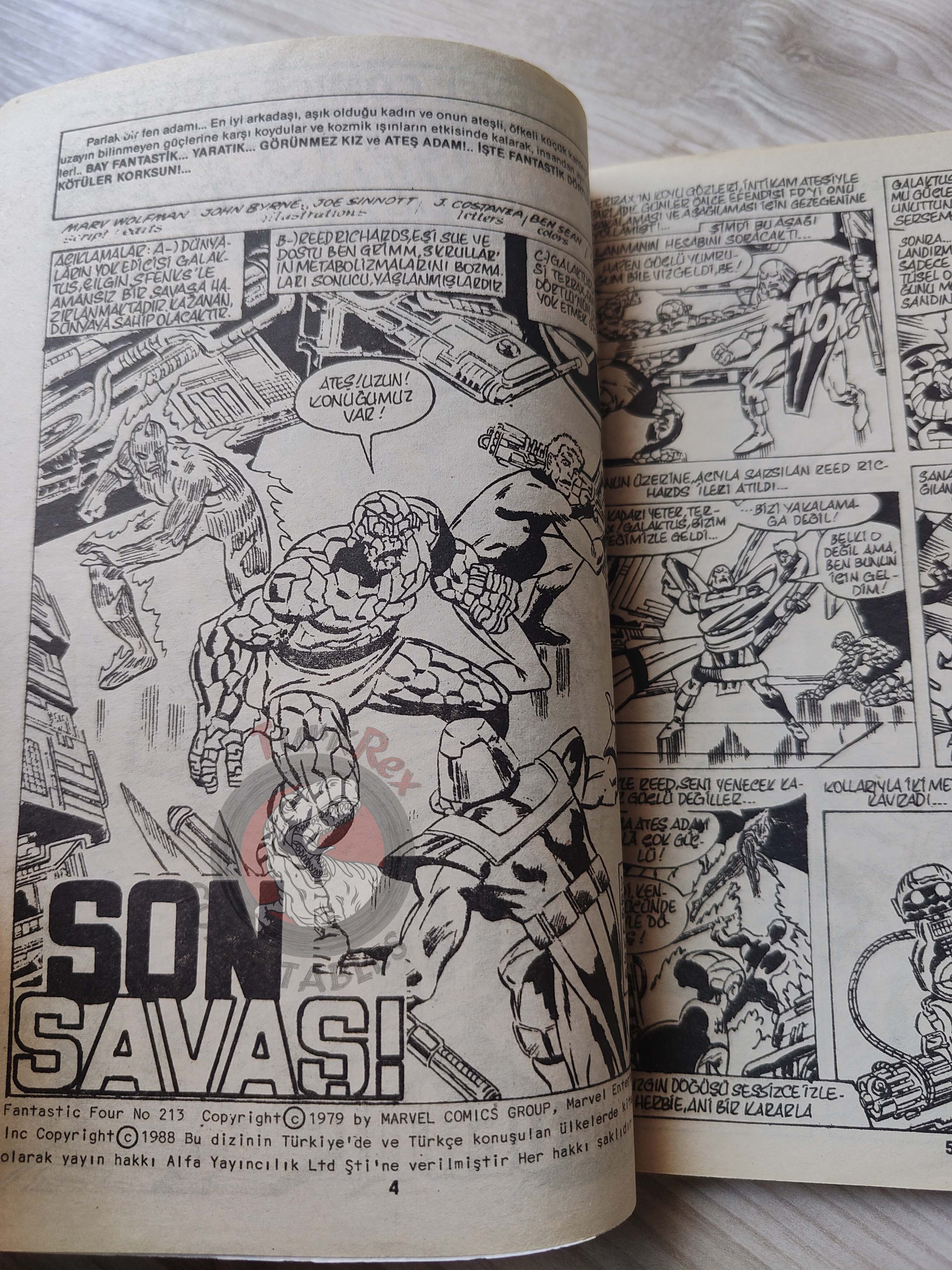 Fantastic Four #8 1988 Turkish Comic Turkey #213 #214 #215 #216