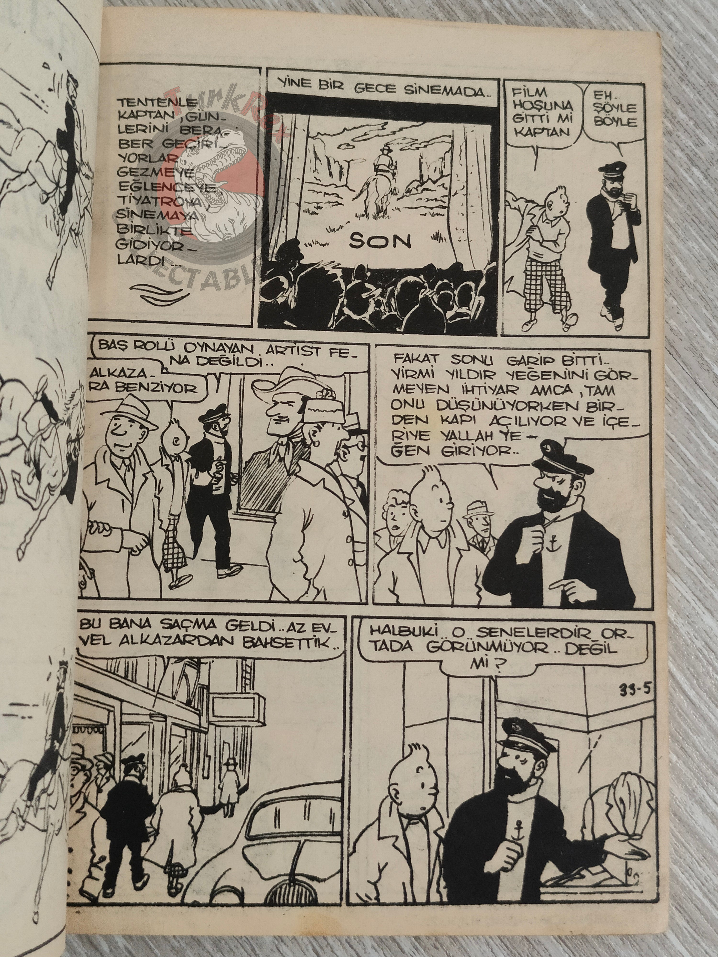 Tintin – The Red Sea Sharks 1973 Turkish Edition Comic Turkey