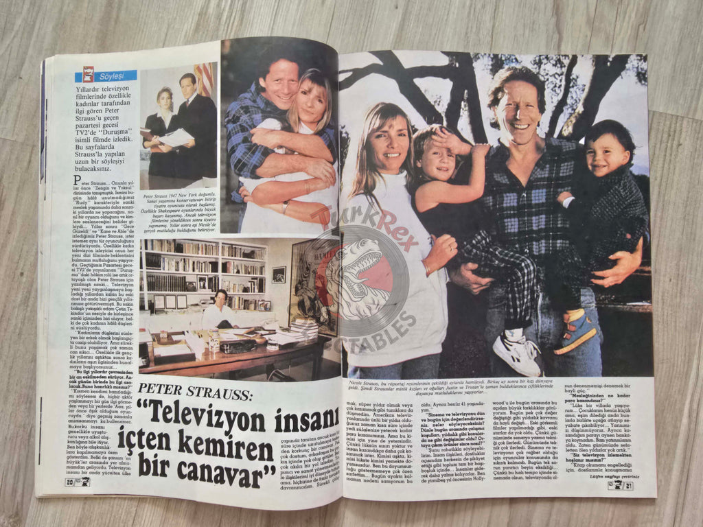 TV'de 7 Gong 1988 Rambo Turkish Magazine Turkey Sylvester Stallone Samantha Fox Joan Baez