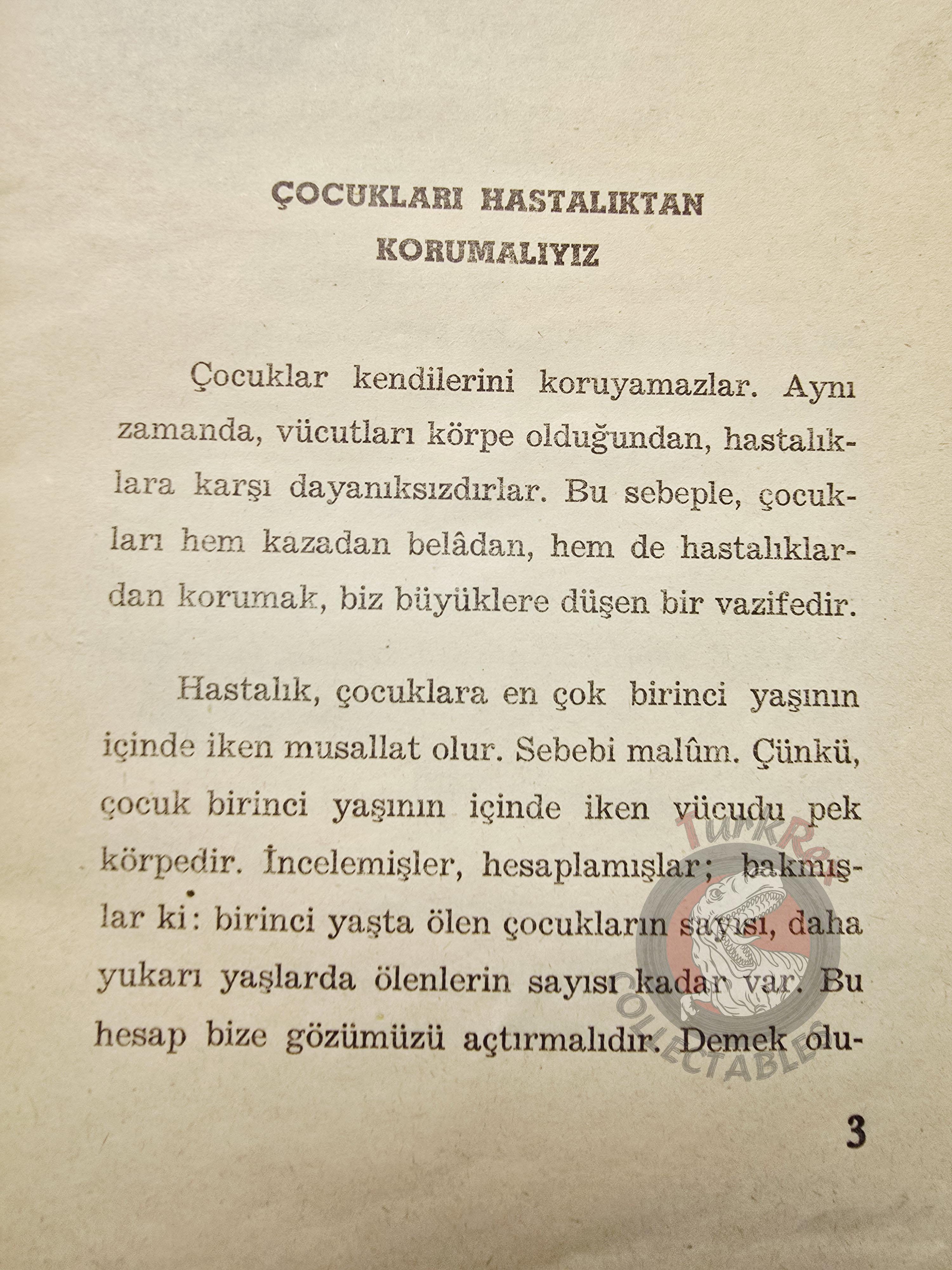 American Marshall Plan - Let's Protect Our Children from Diseases 1953 1st Turkish Book Turkey