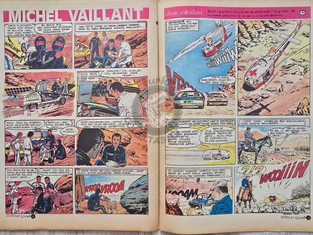 Milliyet Çocuk #67 1974 Turkish Comic Mag Turkey Lucky Luke Michel Vaillant