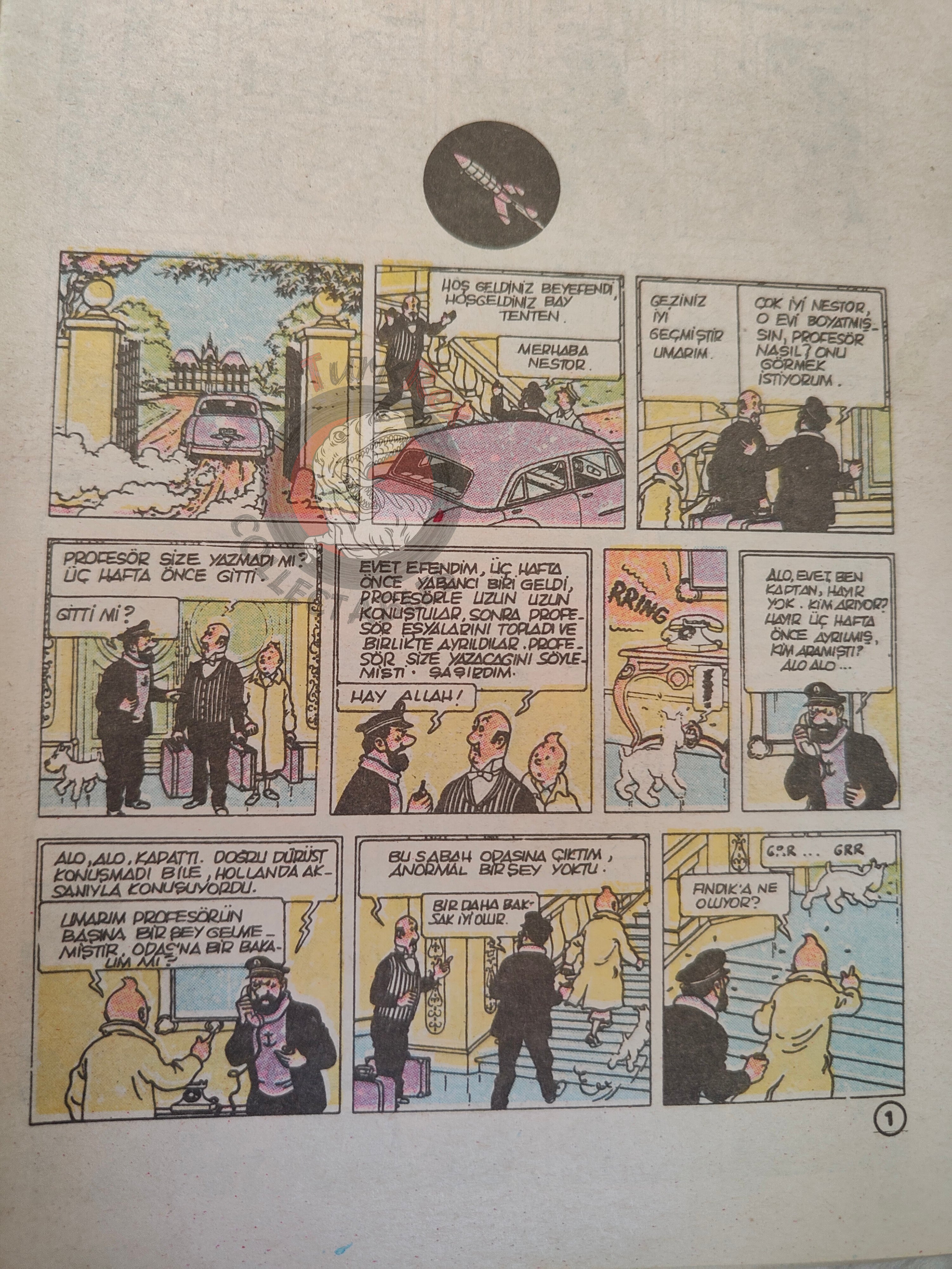 Tintin – Destination Moon 1989 Turkish Edition Comic Turkey