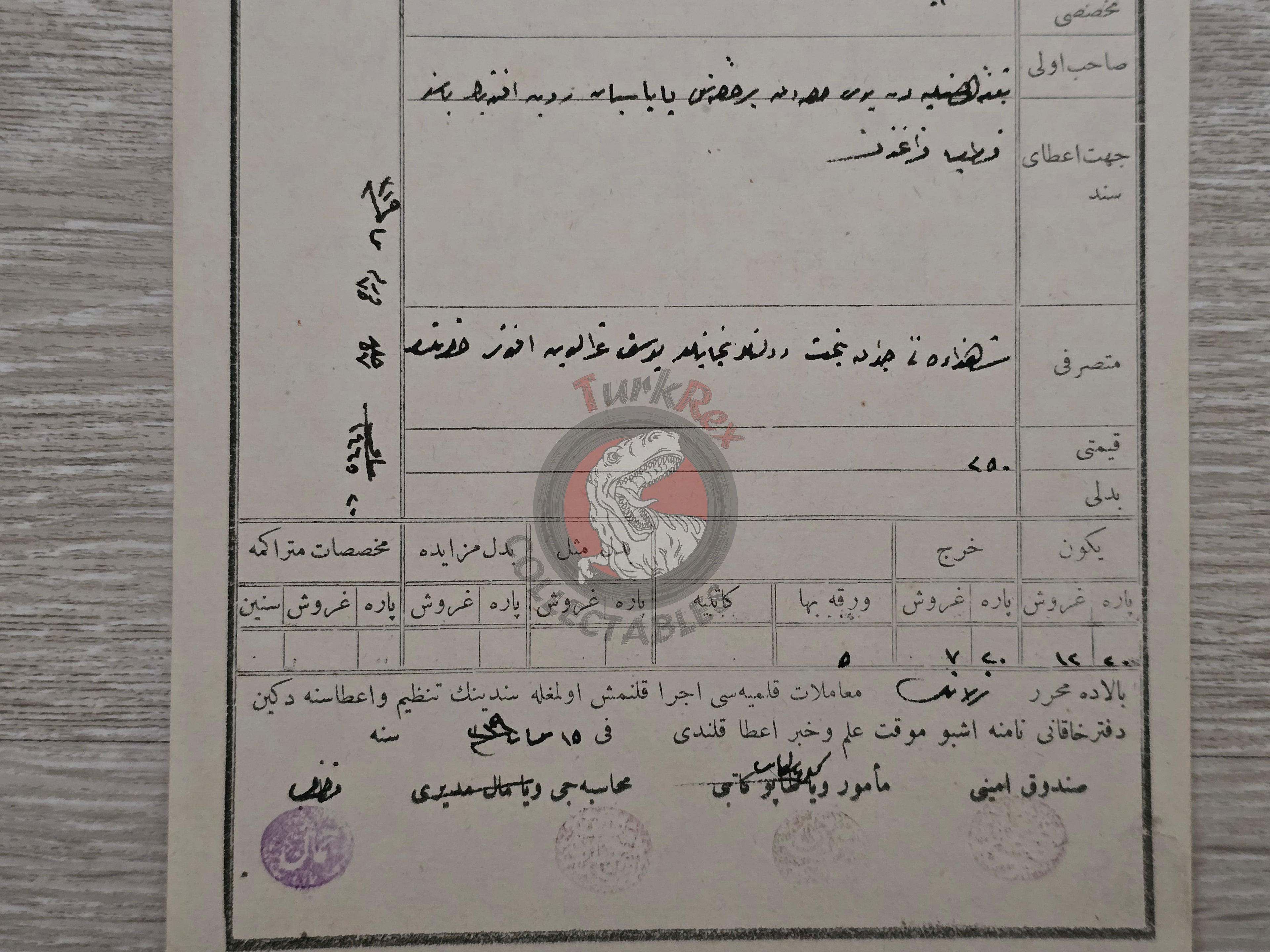Ottoman 1909 Şehzade Yusuf Izzeddin Prince Land Deed Field in Yozgat Sorgun Title Armenia Armenian Papazian Çorak