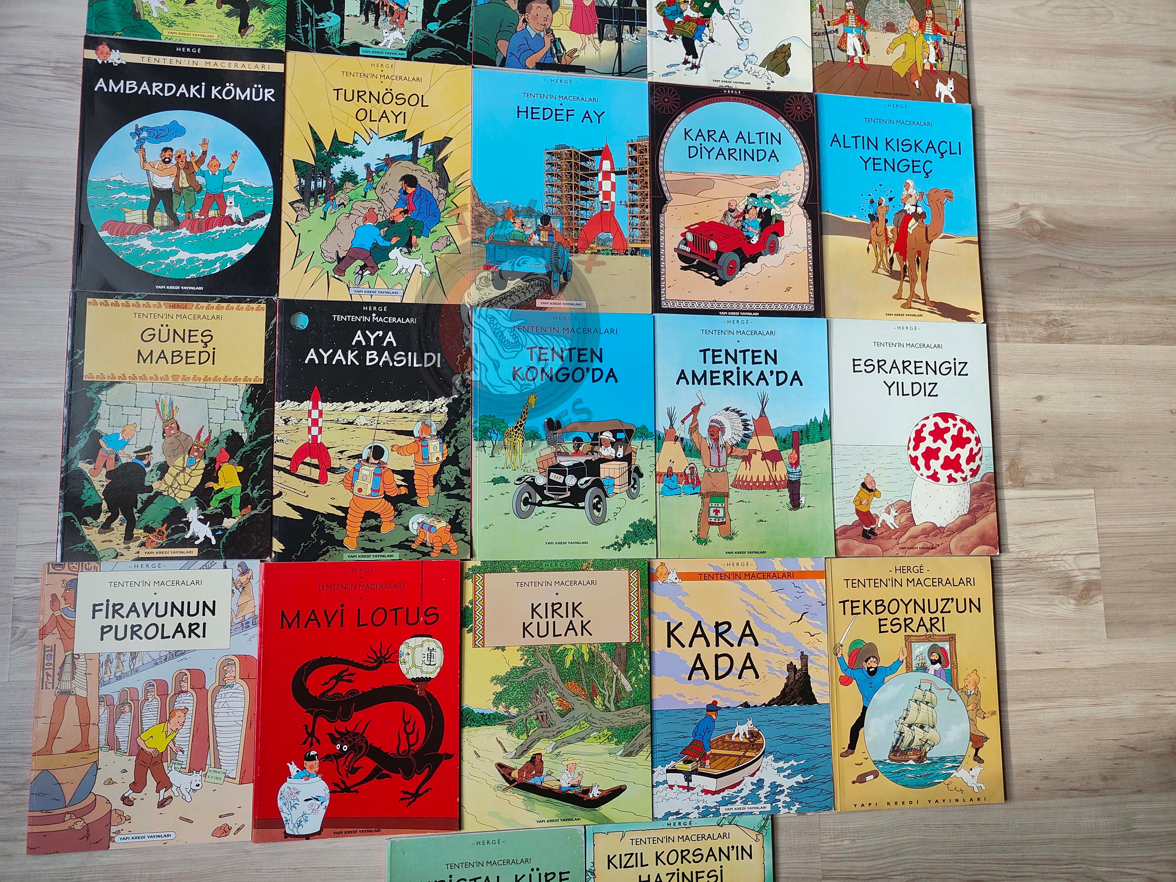 Tintin – Lot of 22 Complete Set 1994 - 1998 Turkish Edition Comic Turkey YKY