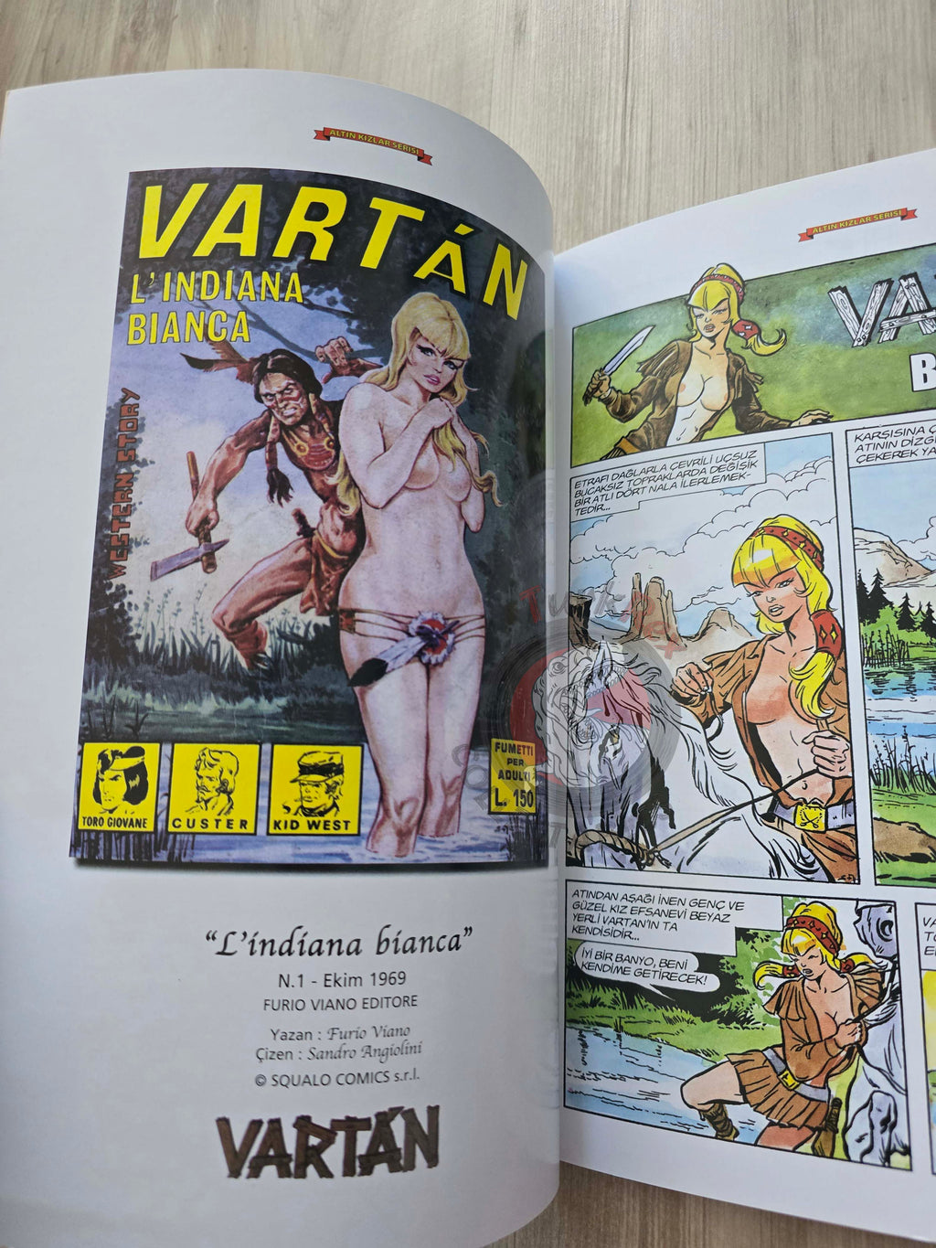 Vartan #1 L'indiana bianca  Turkish Comic Turkey Furio Viano