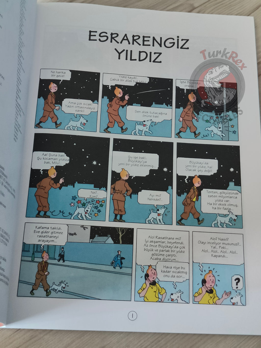 Tintin – The Shooting Star 1998 Turkish Edition Comic Turkey 2nd YKY