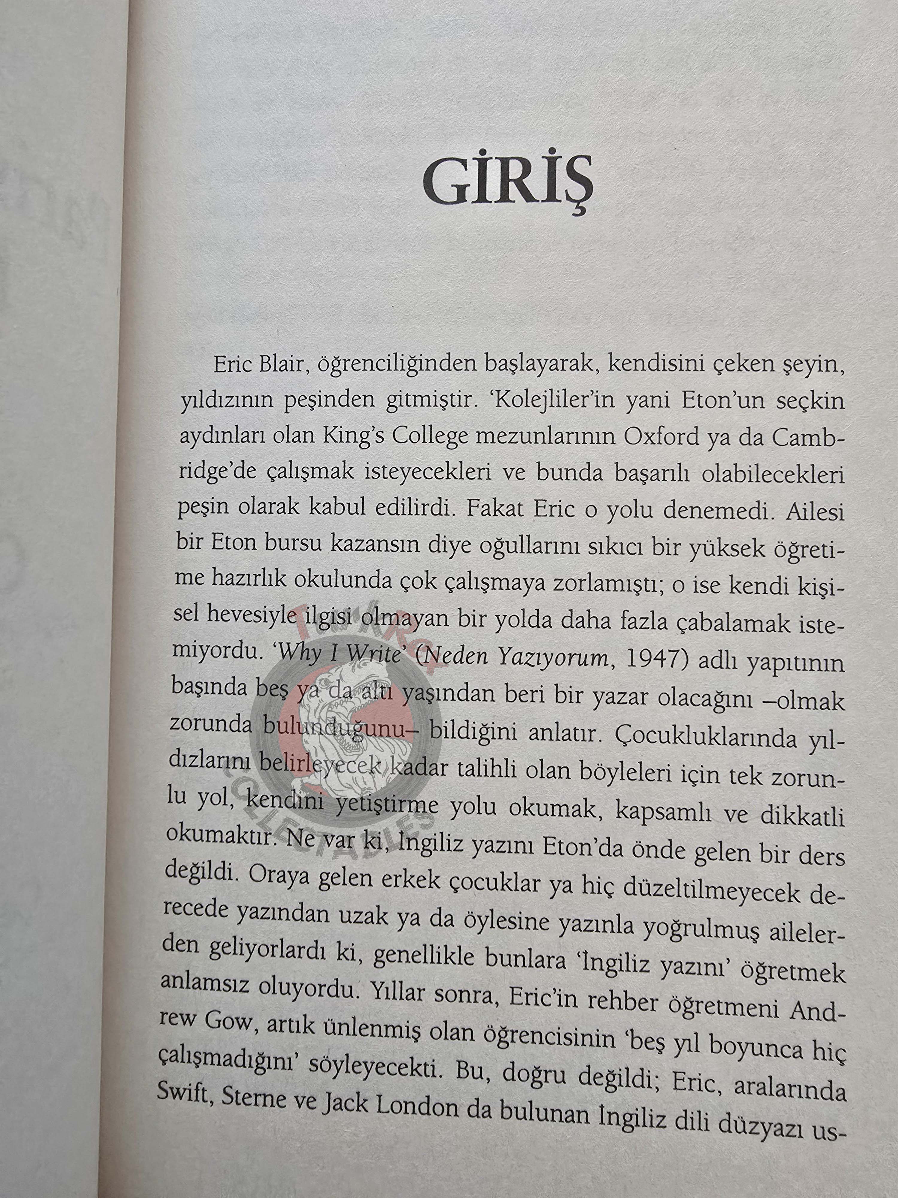 George Orwell – Down and Out in Paris and London 2004 Turkish Book Turkey