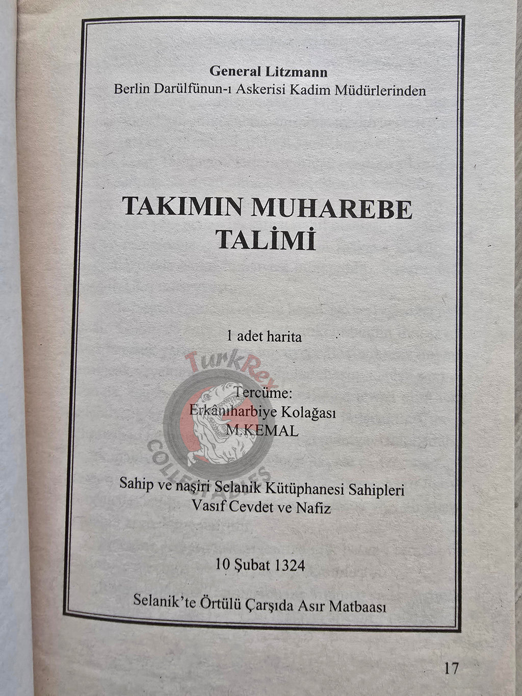 Atatürk's Translation Books on Military 1998 Turkish Book Turkey Karl Litzmann