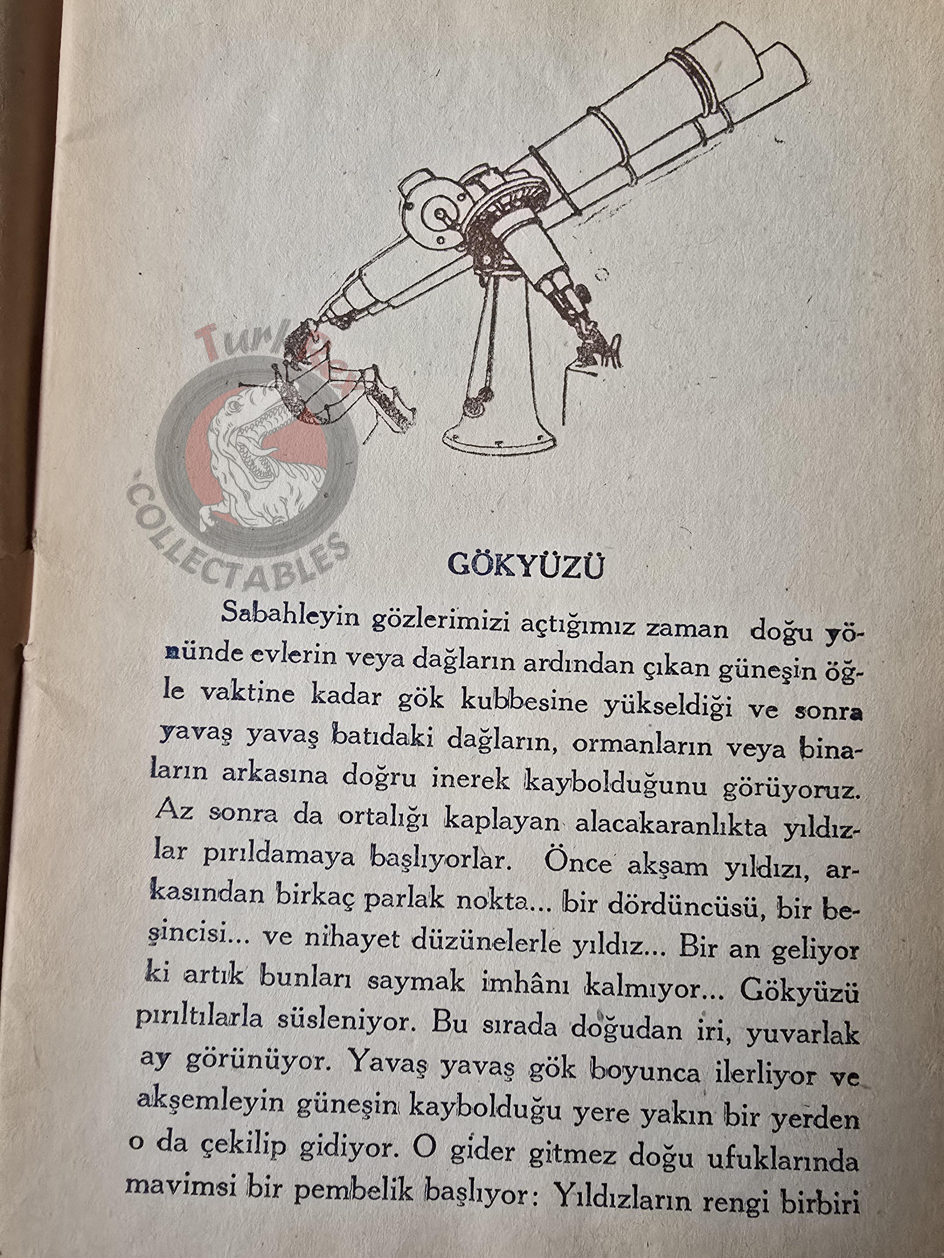 Sky and Stars 1945 1st Turkish Book Turkey