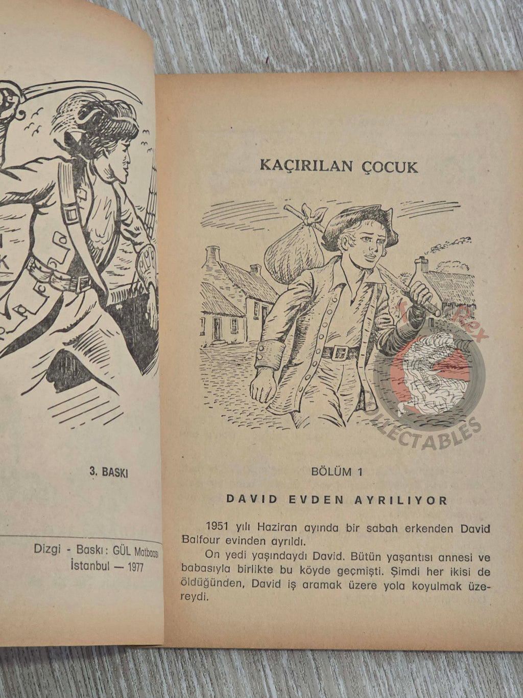 Robert Louis Stevenson – Kidnapped 1977 Turkish Book Turkey Illustrated