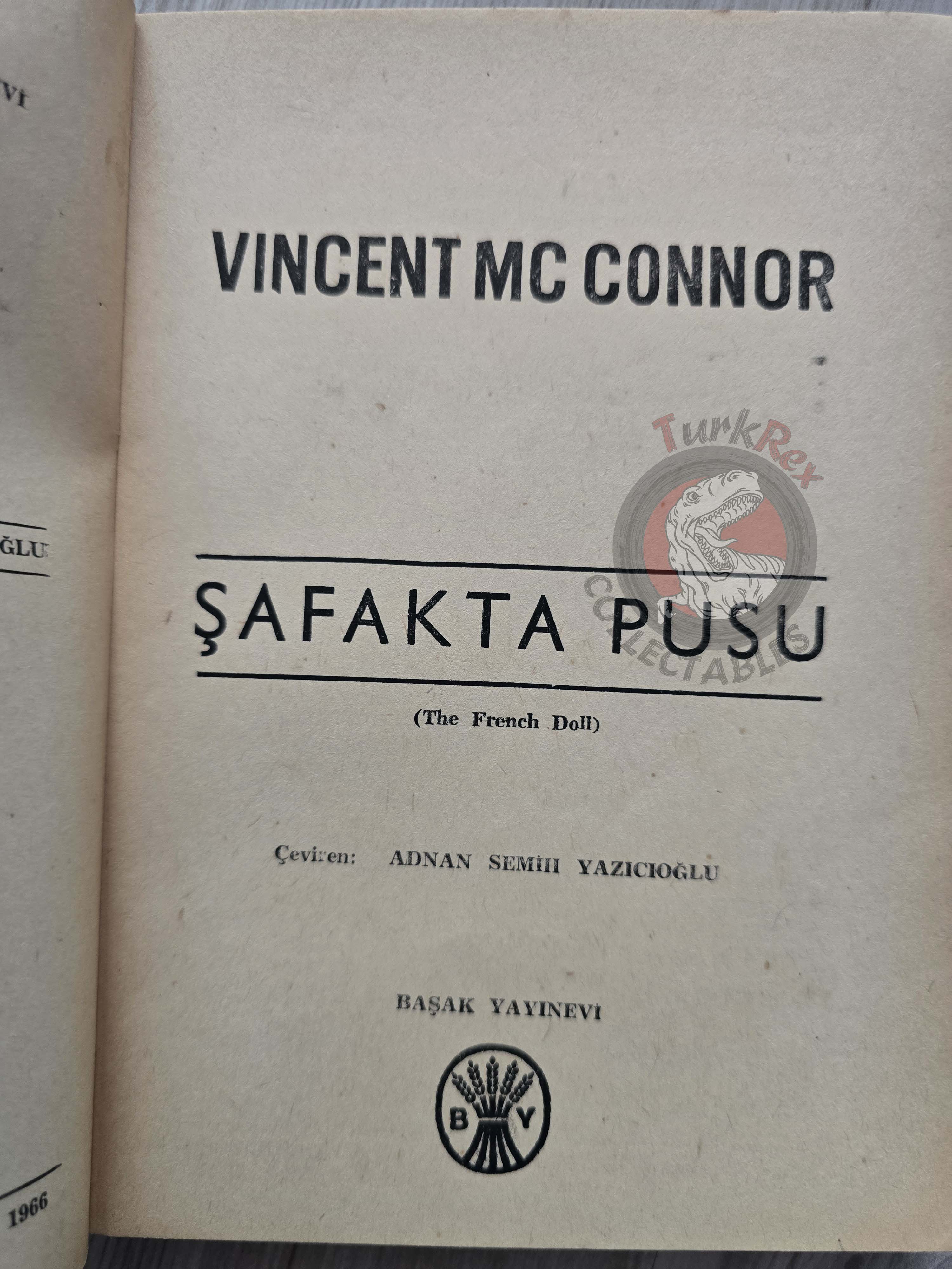 Vincent McConnor – The French Doll  1966 1st Turkish Book Turkey