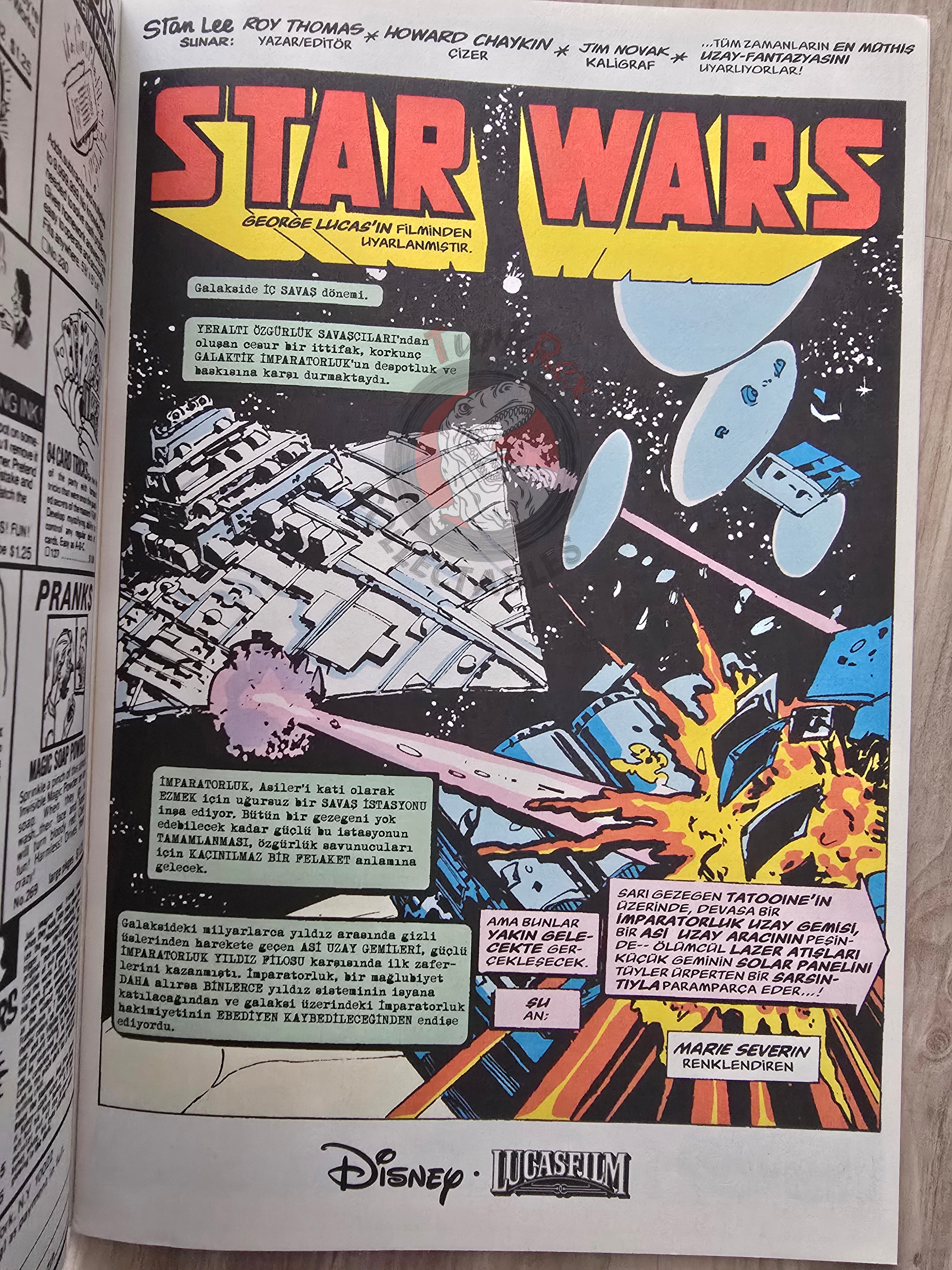 Star Wars #1 Turkish Comic Turkey Marvel 1977 Issue Black & White Cover