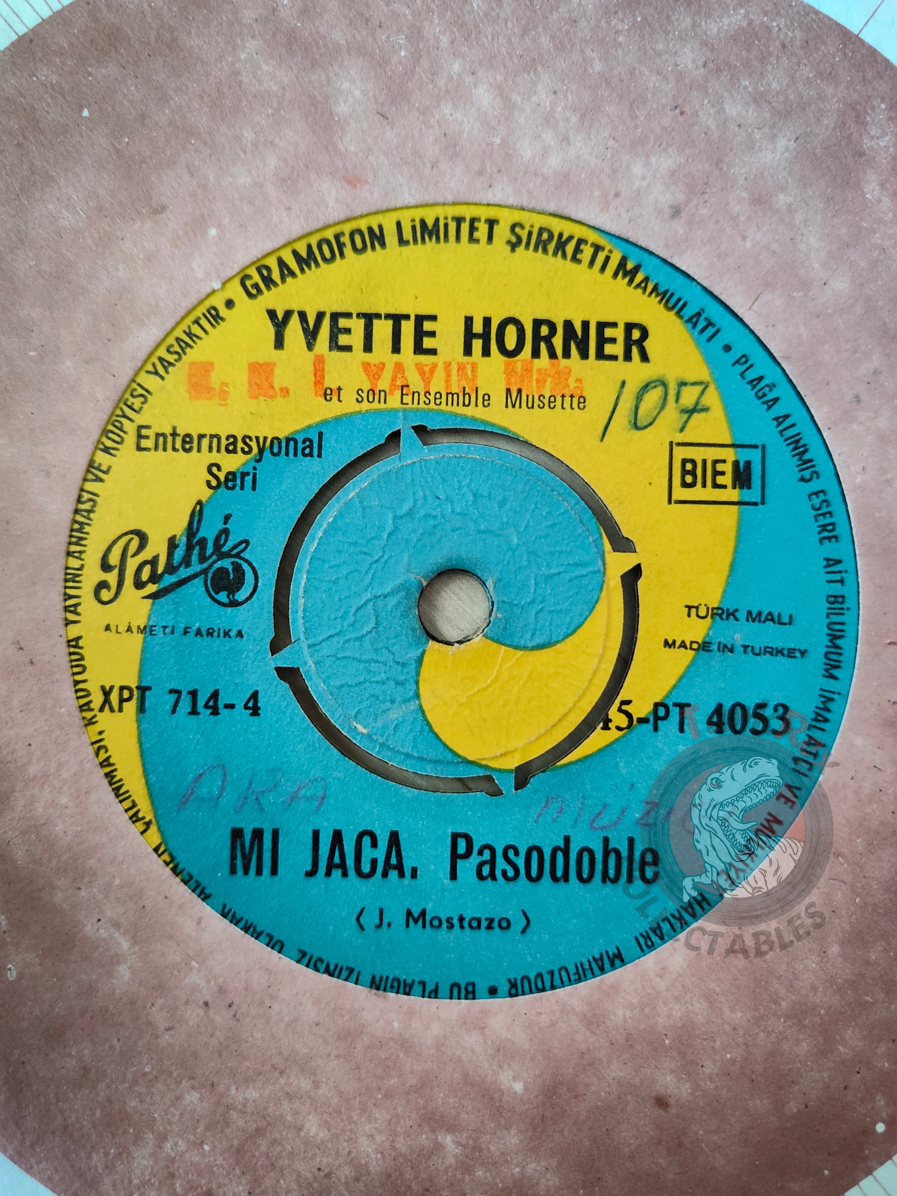 Yvette Horner  – El Gato Montes 7" Turkish Pressing Vinyl Turkey Edition