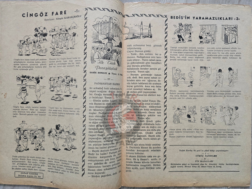 Doğan Kardeş 1952 Magazine #300 Turkish Comic Turkey