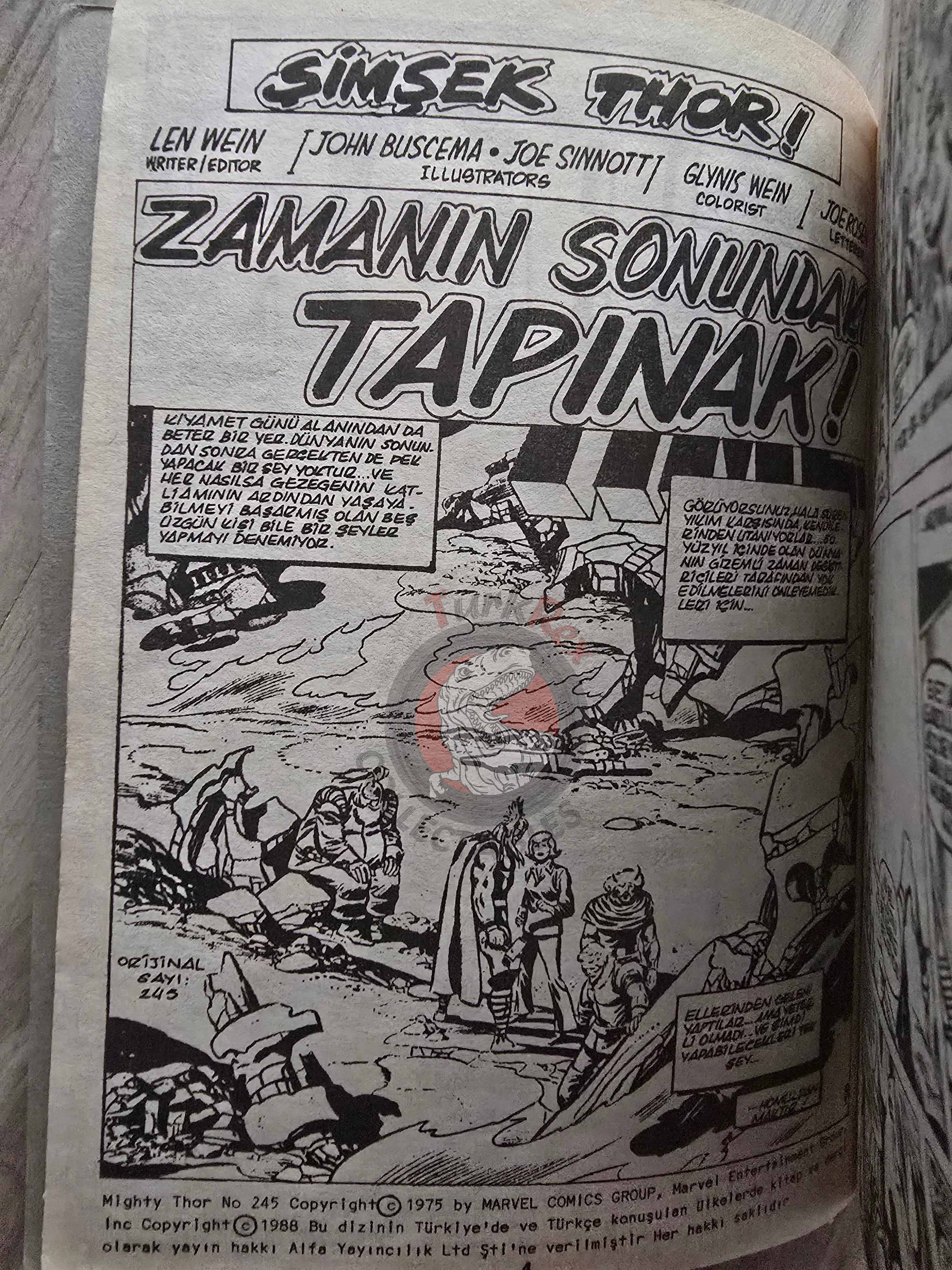 Thor Vol #9 1988 Turkish Comic Turkey The Mighty Thor #242–250 cover #198