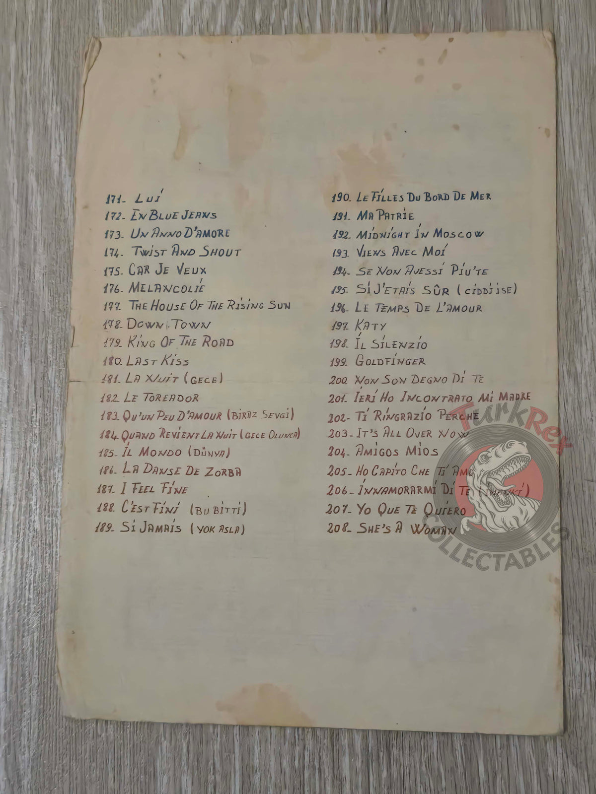 Sergio Endrigo – Io Che Amo Solo Te Turkish Vintage Musical Notes Sheet Turkey